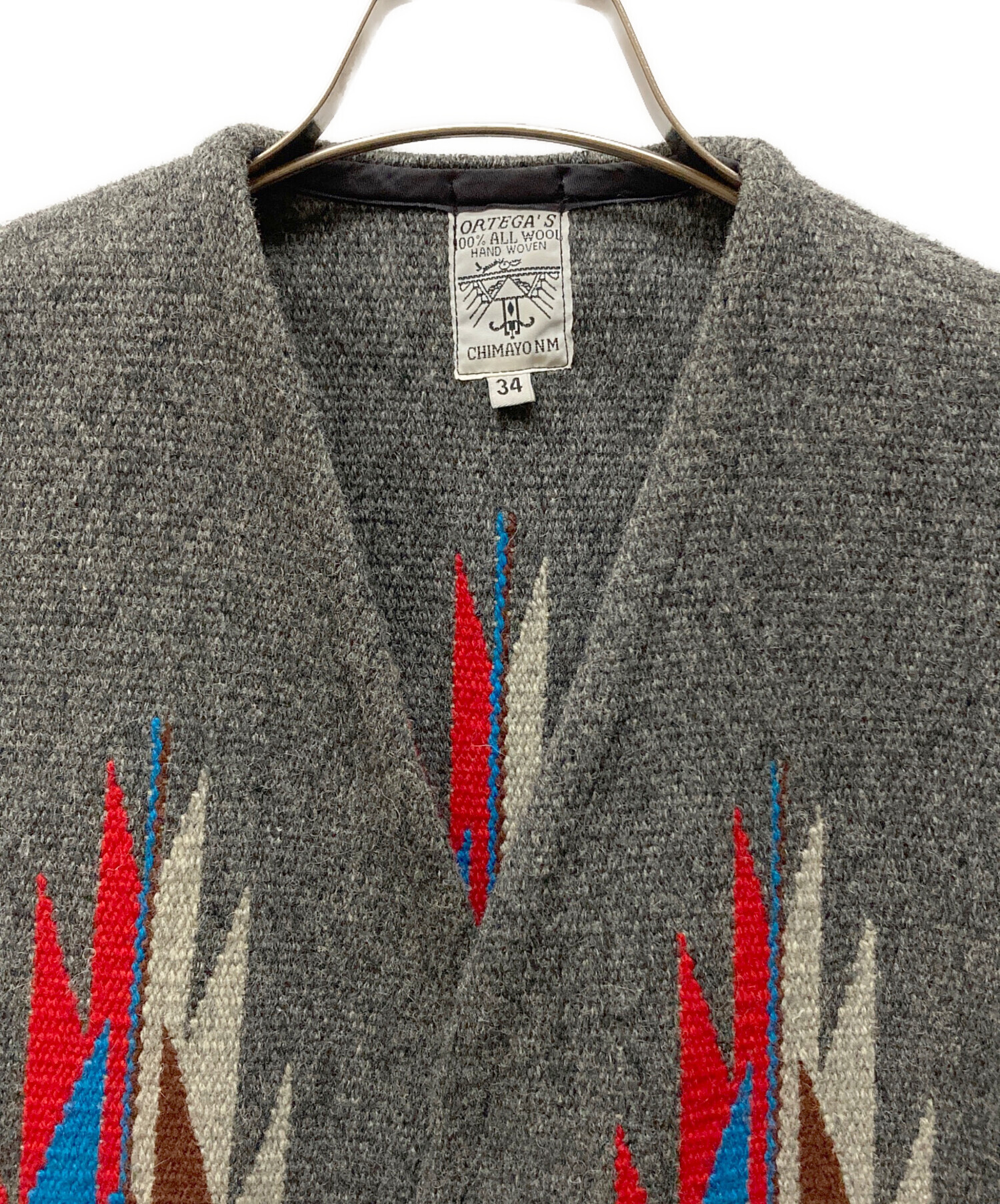 中古・古着通販】ORTEGA'S (オルテガ) チマヨベスト グレー サイズ:34