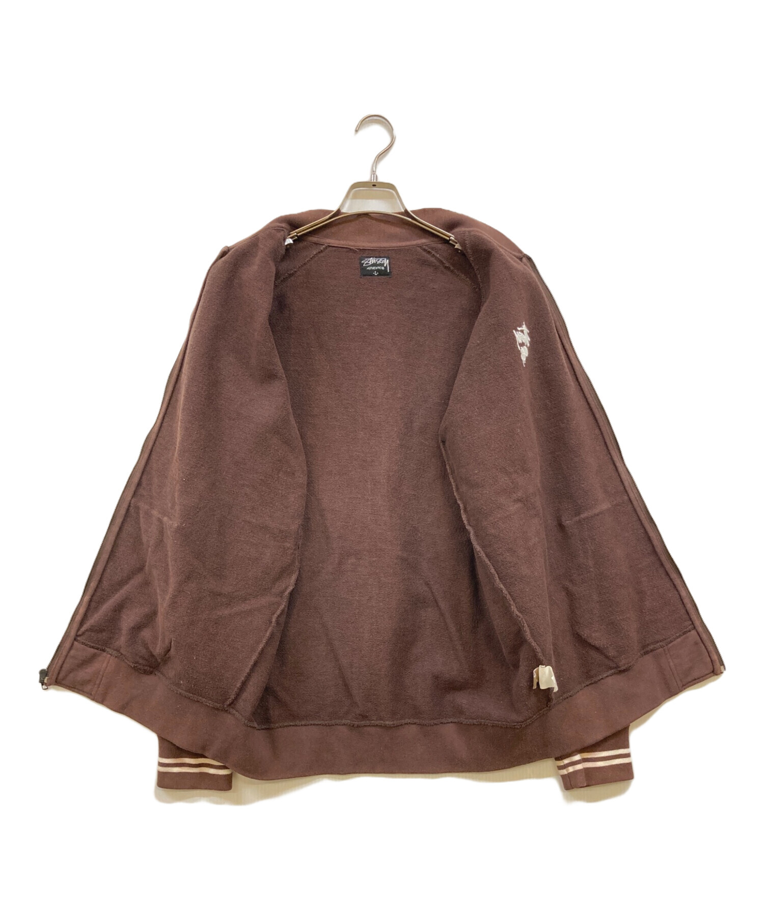 中古・古着通販】stussy (ステューシー) スウェットブルゾン ブラウン