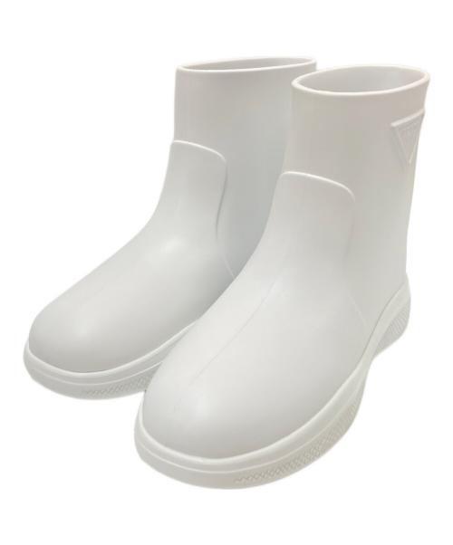 中古・古着通販】PRADA (プラダ) レインブーツ ホワイト サイズ:39
