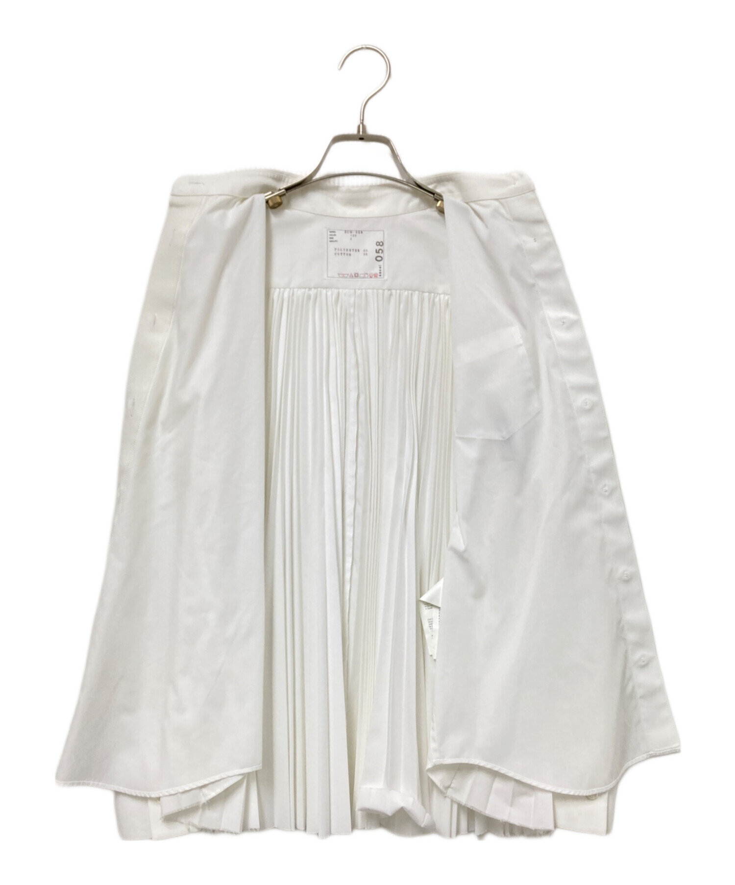 中古・古着通販】sacai (サカイ) バックプリーツシャツ ホワイト