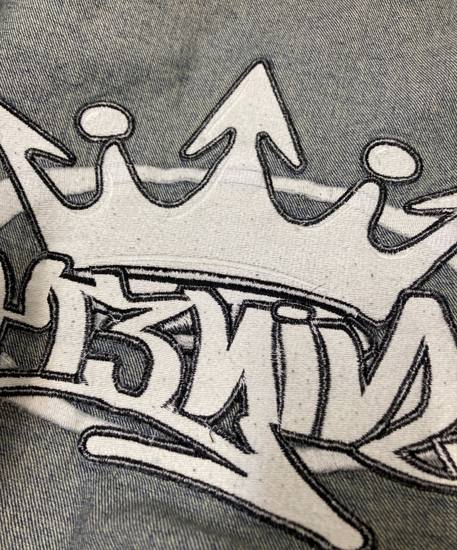 中古・古着通販】9090 (9090) King Logo Vintage Denim Hoodie