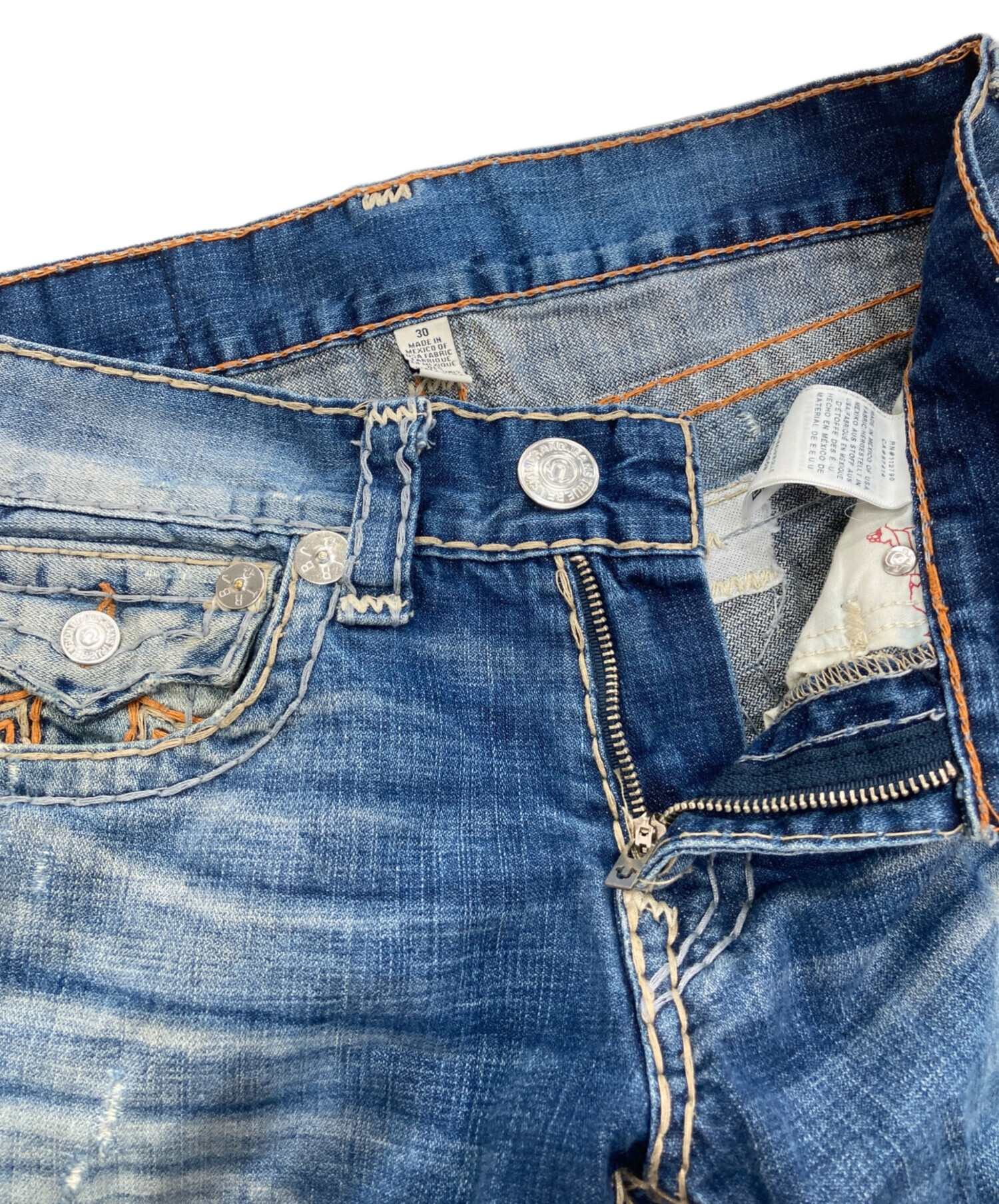 中古・古着通販】TRUE RELIGION (トゥルー レリジョン) ダメージデニム