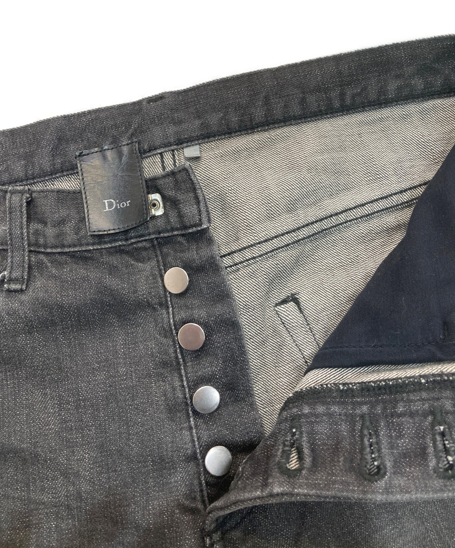 中古・古着通販】DIOR HOMME (ディオール オム) ブラックデニムパンツ