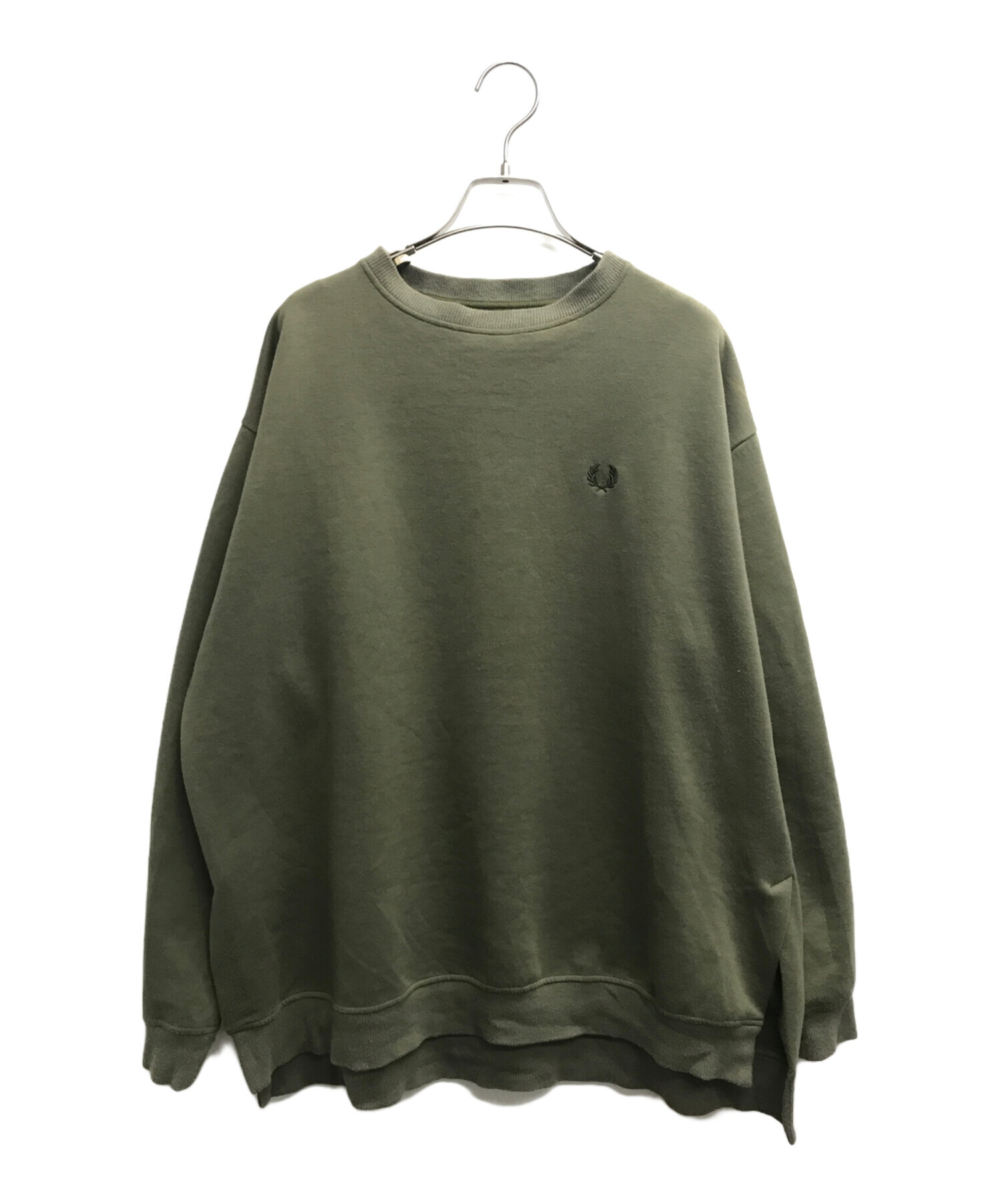 中古・古着通販】FRED PERRY (フレッドペリー) ロゴスウェット カーキ