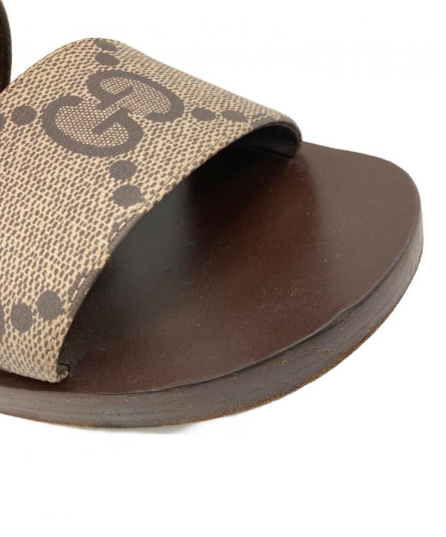 中古・古着通販】GUCCI (グッチ) ダブルGストラップサンダル ブラウン