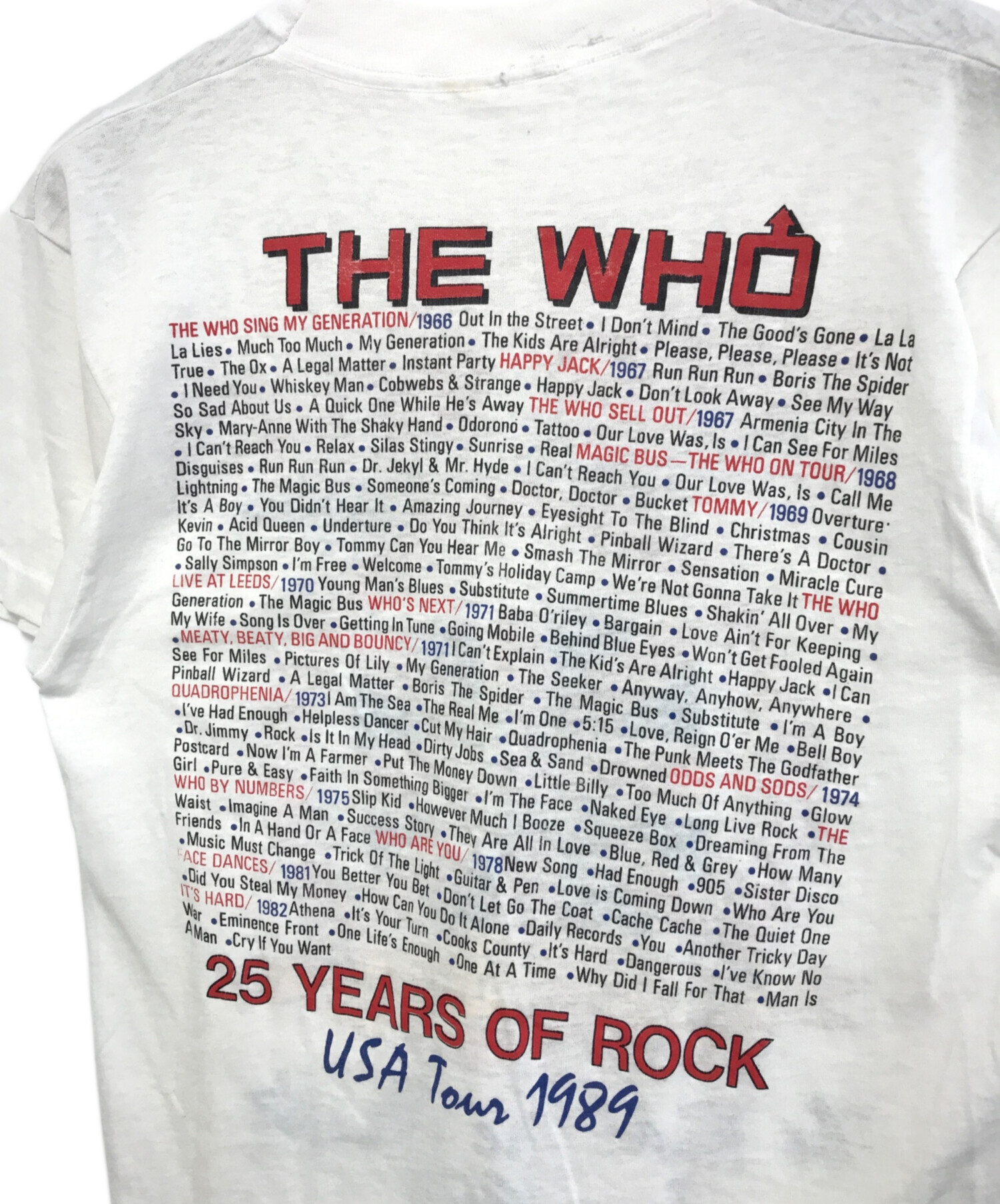中古・古着通販】バンドTシャツ (バンドTシャツ) 80s THE WHO(ザ・フー