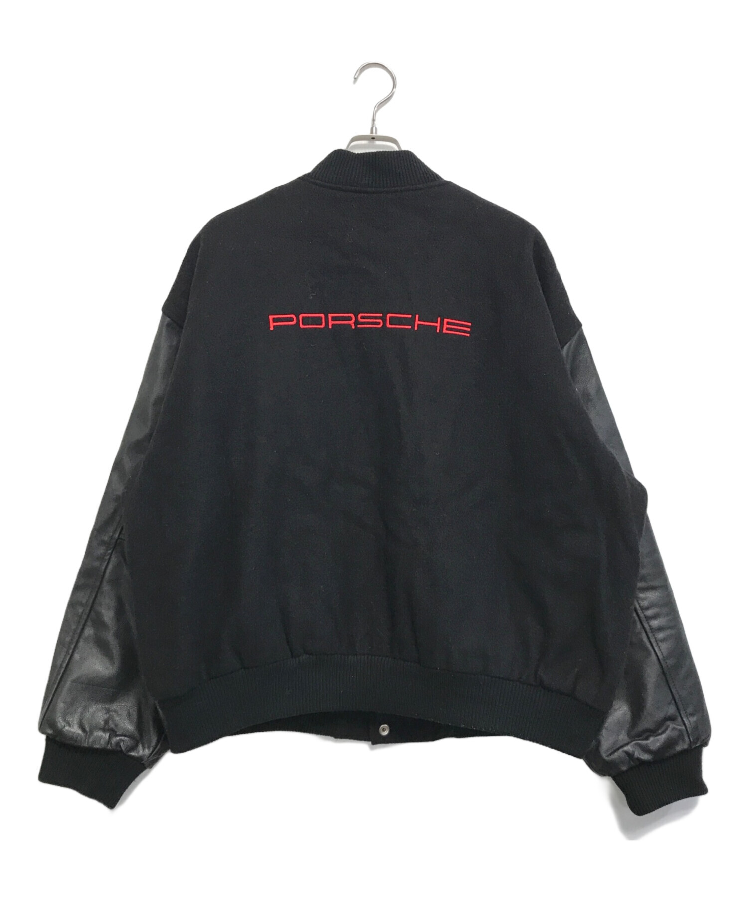 中古・古着通販】PORCHE (ポルシェ) レザー切替ウールスタジャン