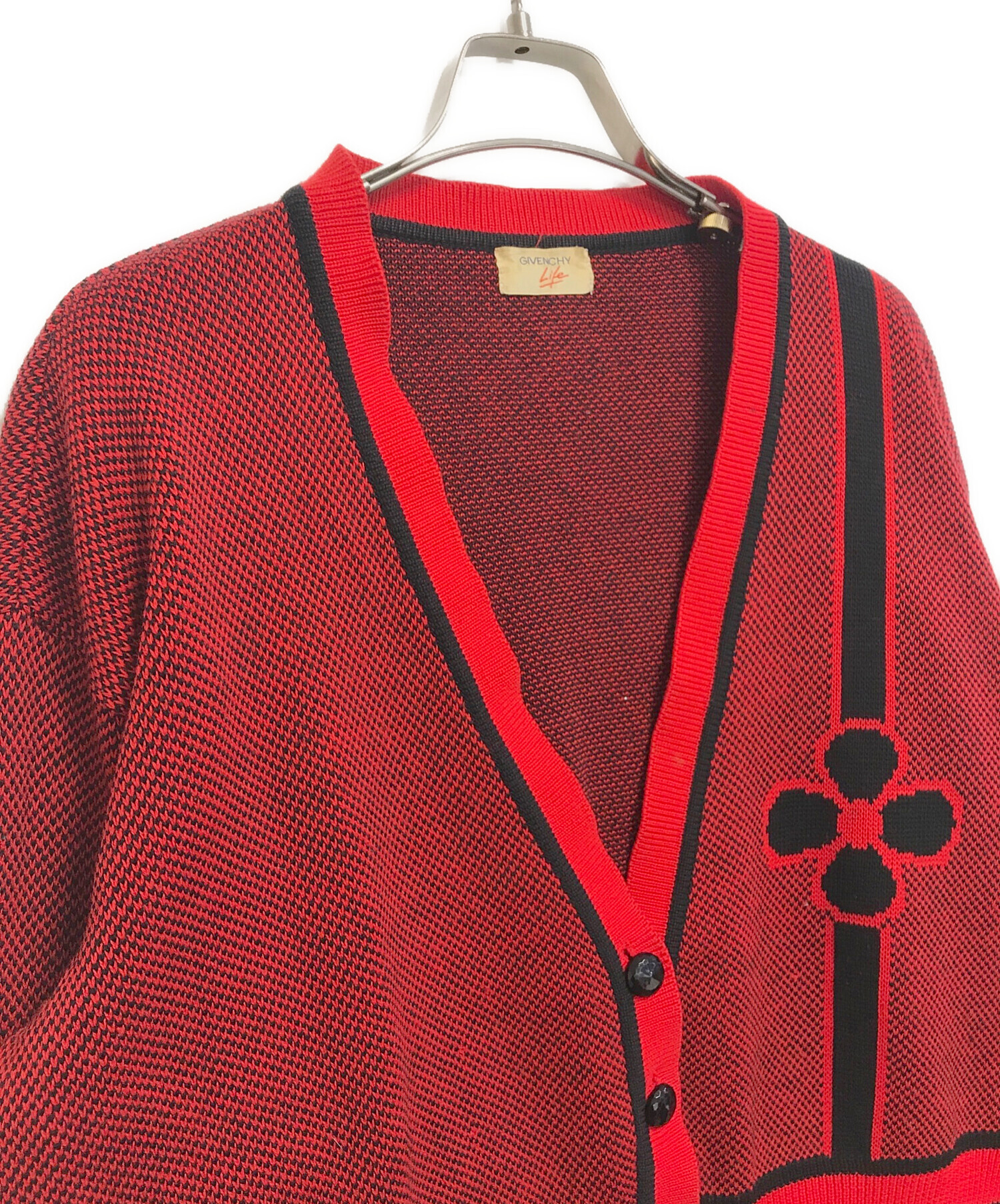 中古・古着通販】GIVENCHY (ジバンシィ) ニットカーディガン レッド