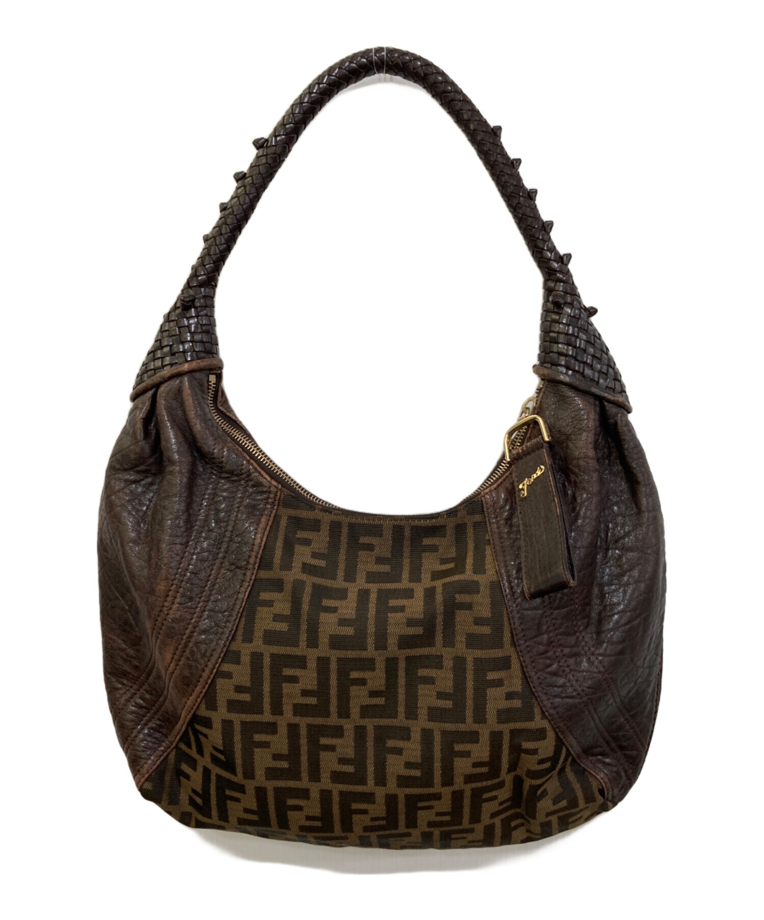 中古・古着通販】FENDI (フェンディ) ズッカ柄スパイバッグ ブラウン