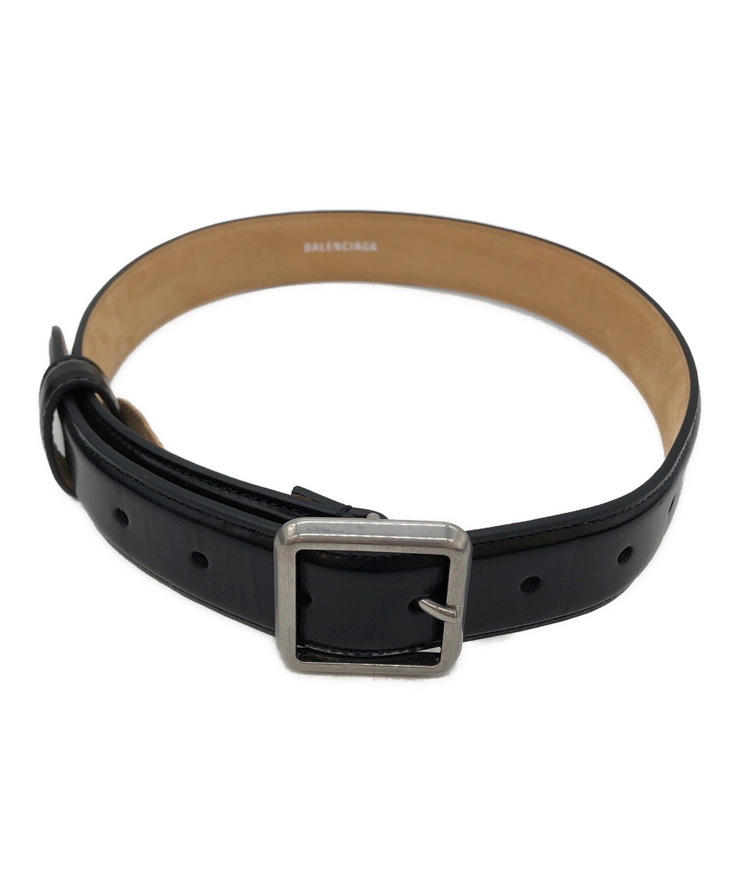 中古・古着通販】BALENCIAGA (バレンシアガ) レザーベルト ブラック