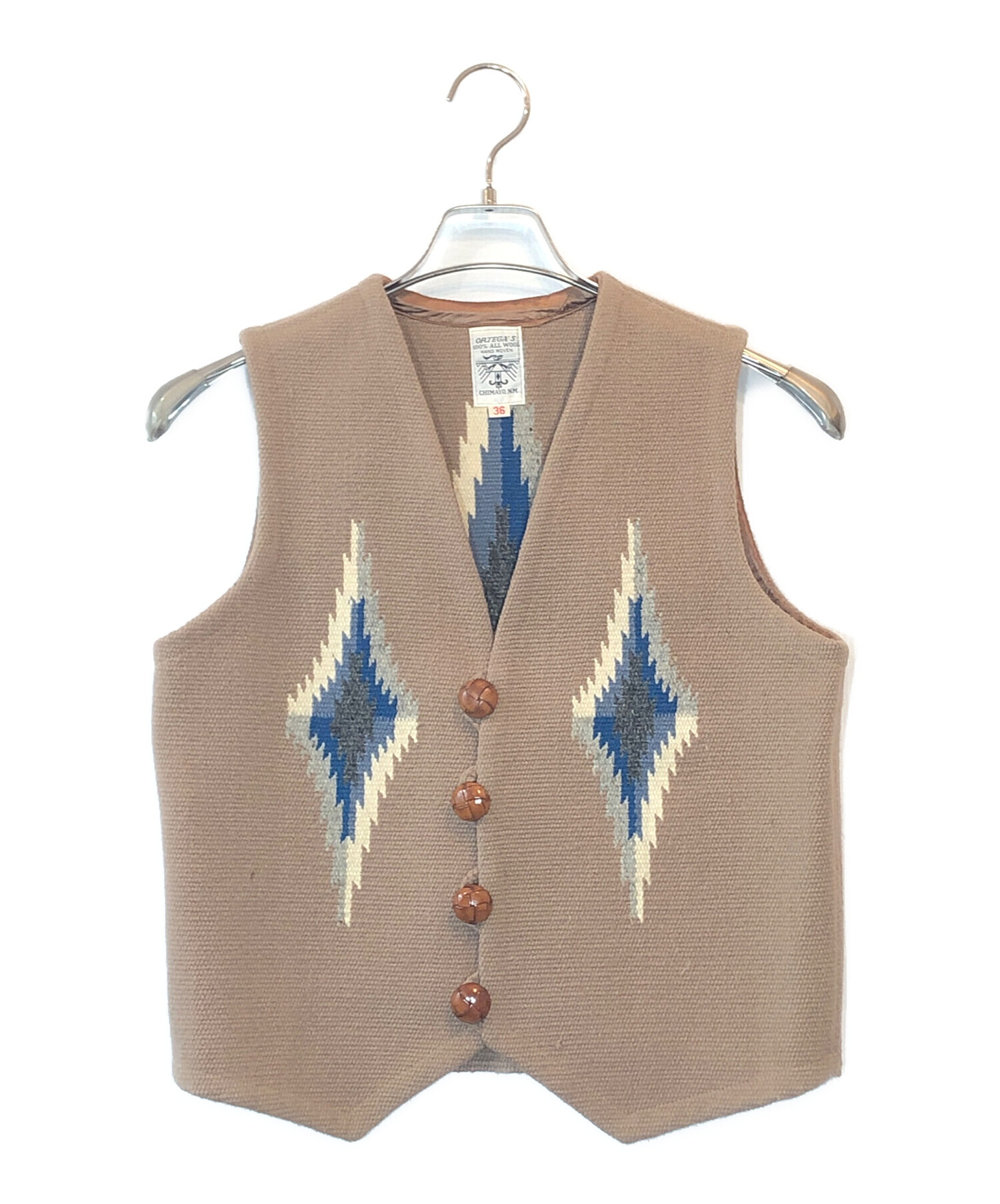 中古・古着通販】ORTEGA'S (オルテガ) チマヨベスト ブラウン サイズ