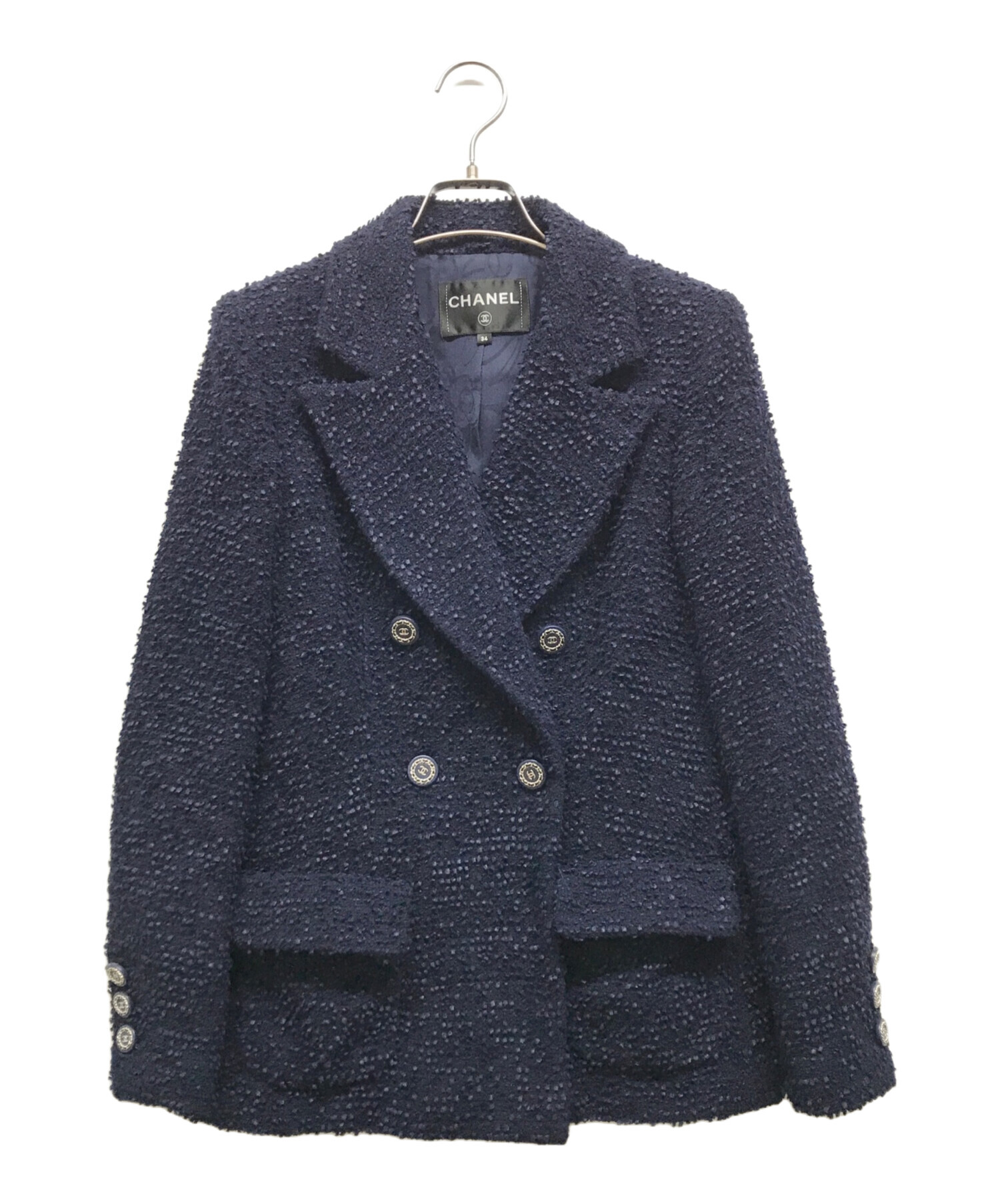 中古・古着通販】CHANEL (シャネル) ココマークパールボタンツイード