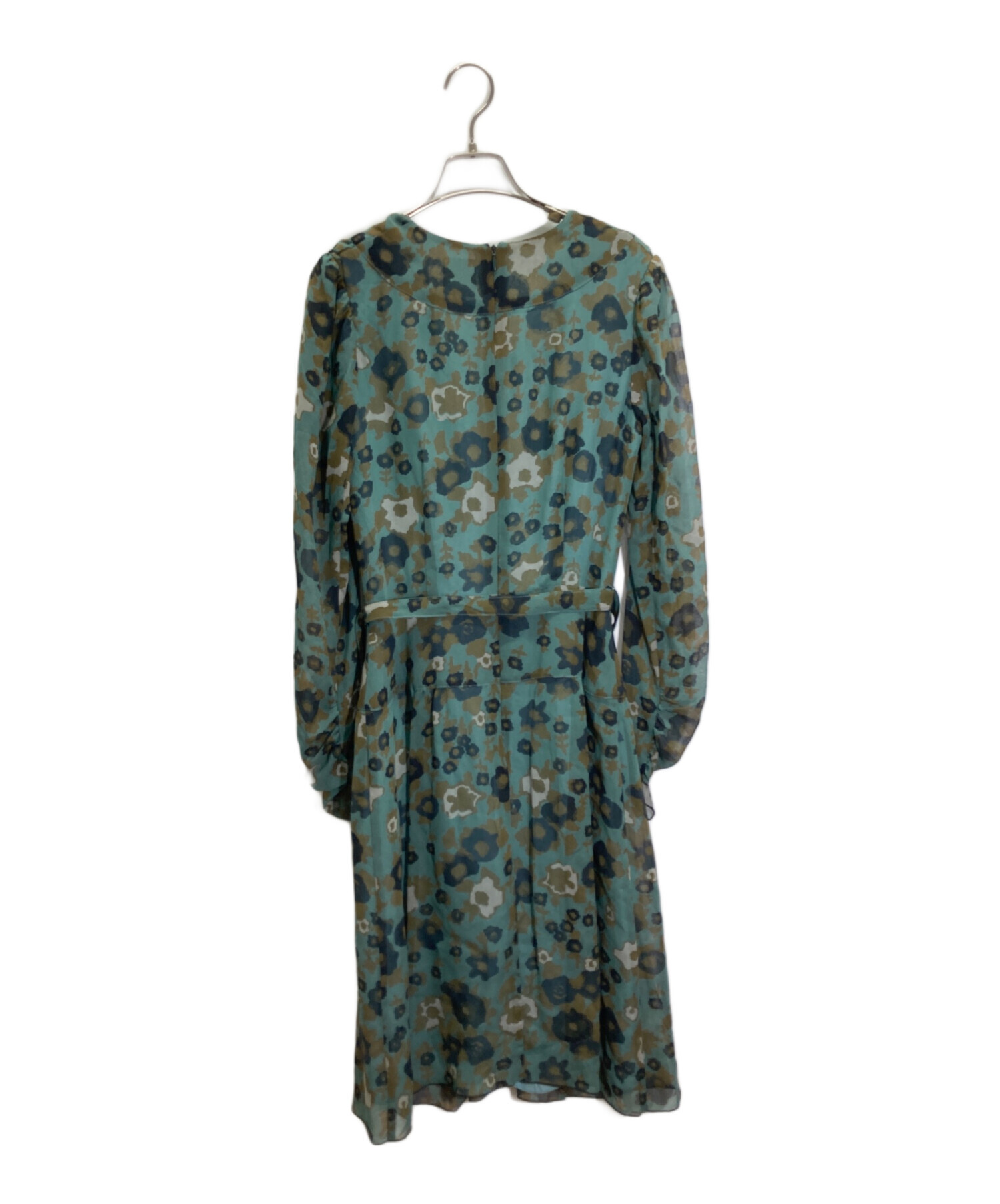 中古・古着通販】ANNA SUI (アナスイ) シルクワンピース グリーン