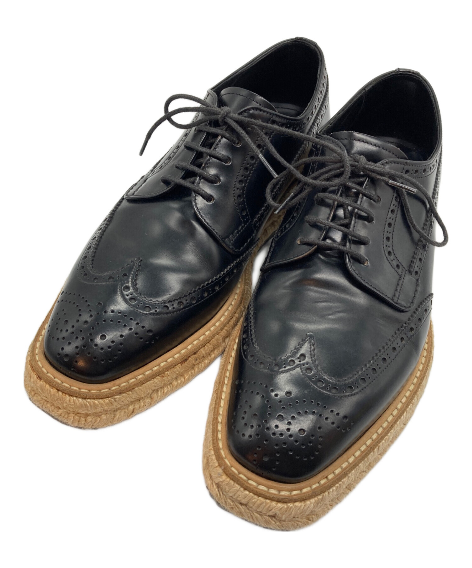 中古・古着通販】PRADA (プラダ) エスパドリーユウィングチップ