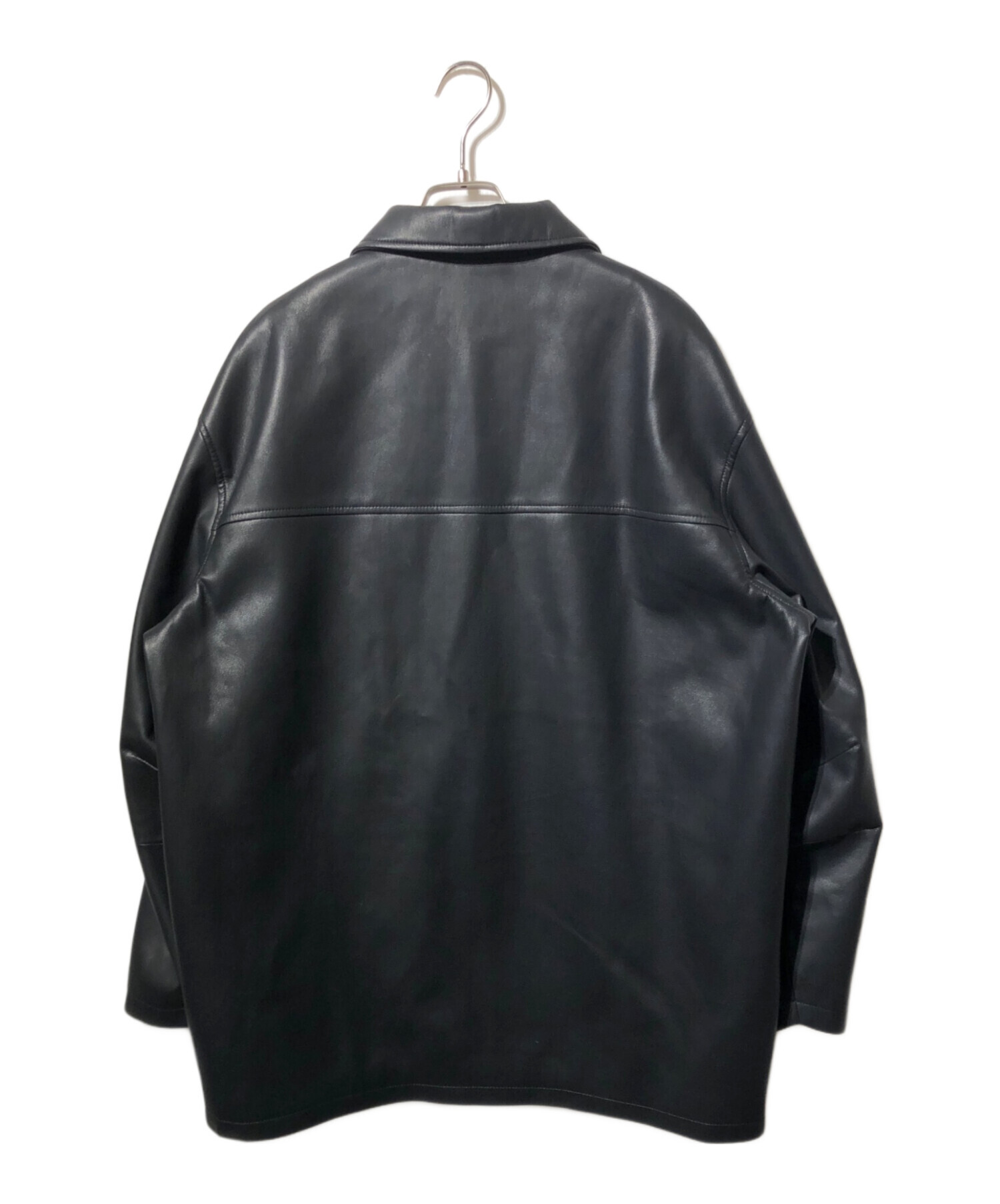 中古・古着通販】anuke (アンヌーク) エコレザーオーバージャケット