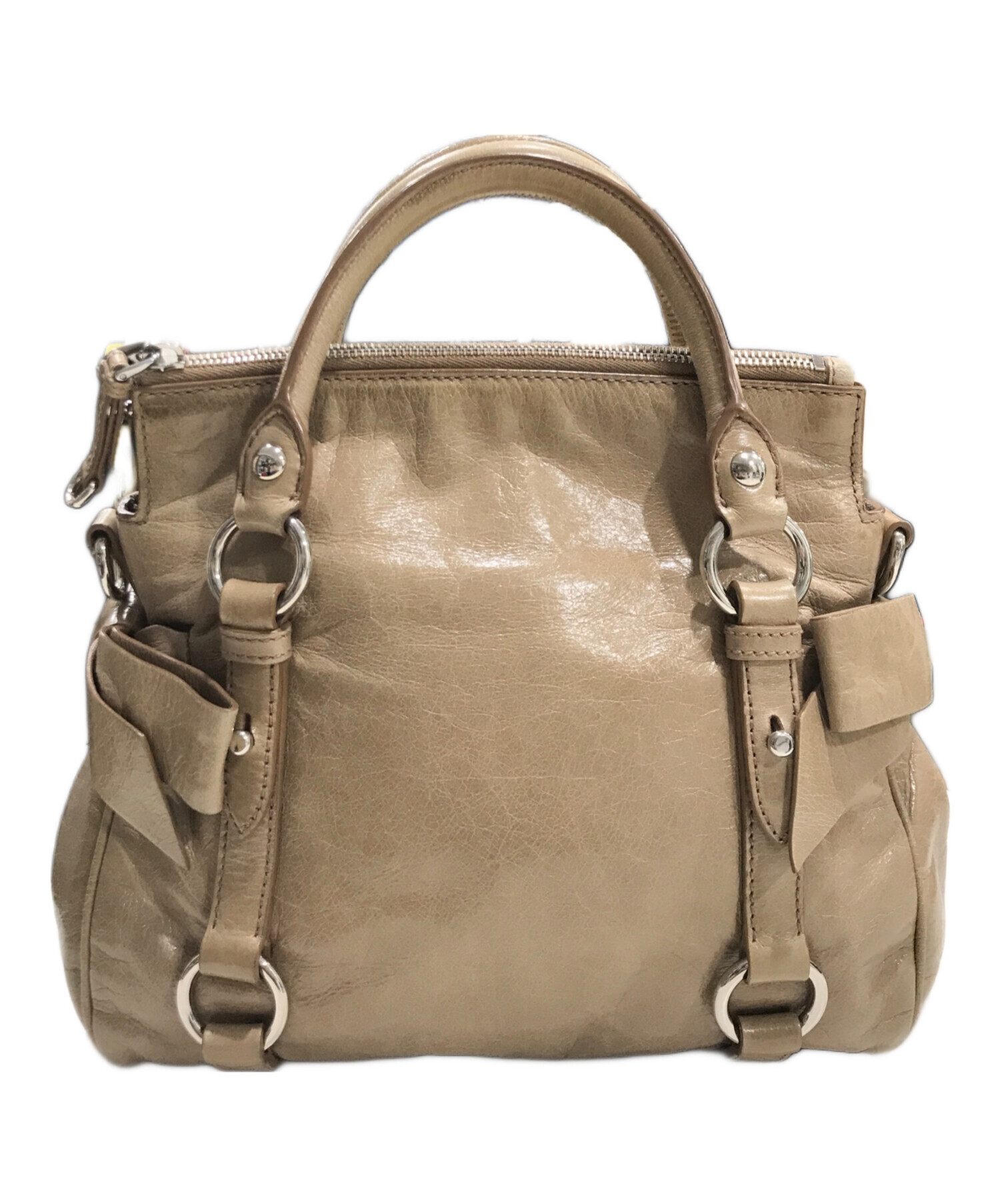 中古・古着通販】MIU MIU (ミュウミュウ) サイドリボン2wayレザー