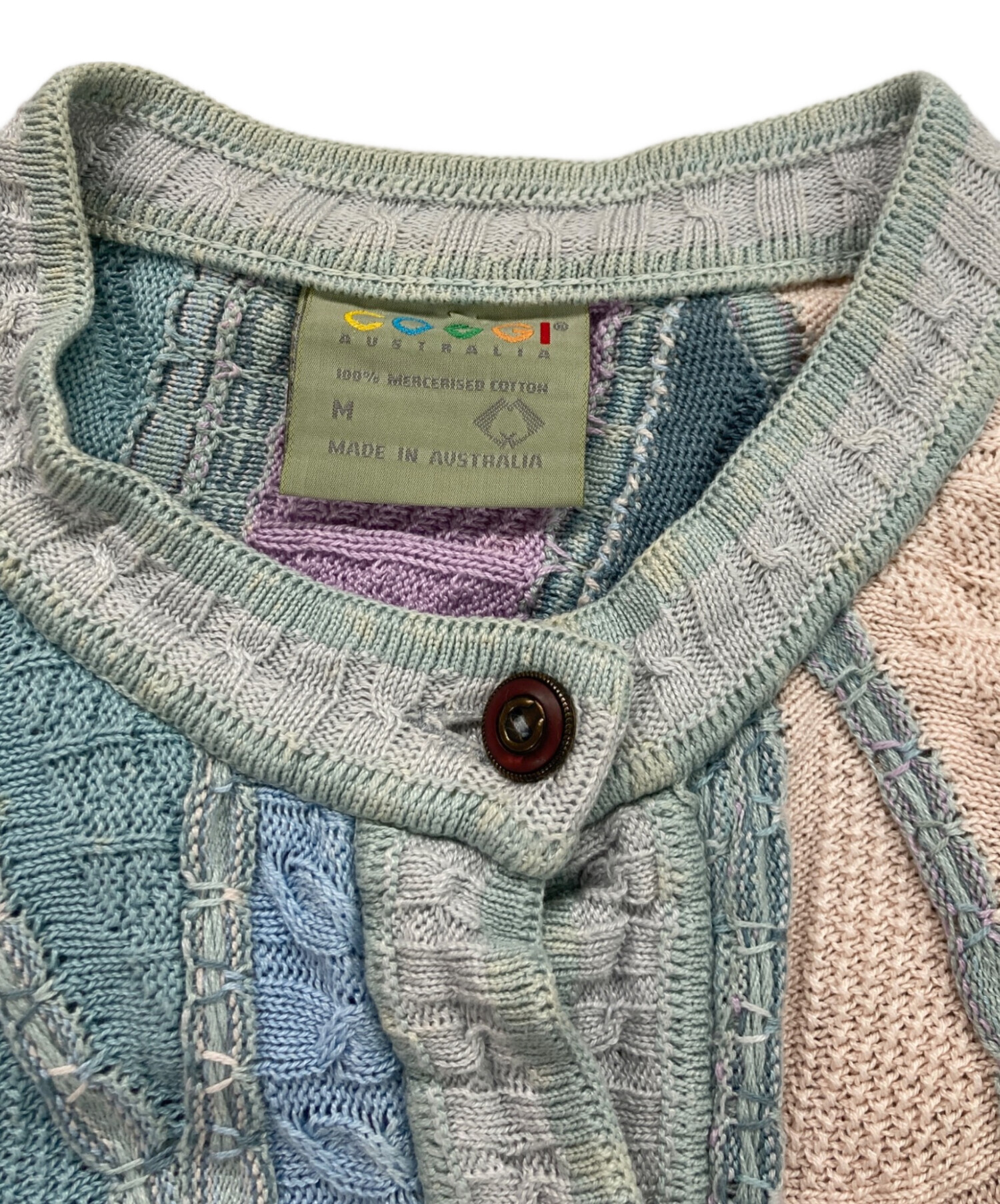 中古・古着通販】Coogi (クージー) 3Dニットカーディガン スカイブルー