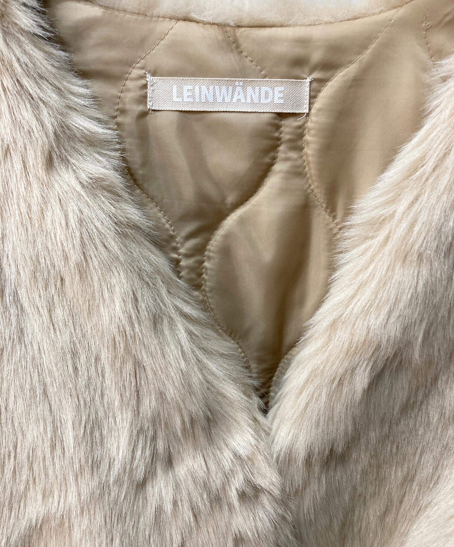 中古・古着通販】LEINWANDE (ラインヴァンド) フェイクファーポンチョ