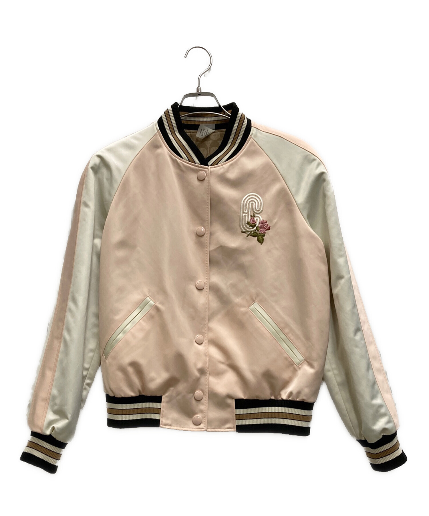 中古・古着通販】COACH (コーチ) リバーシブルスカジャン ピンク