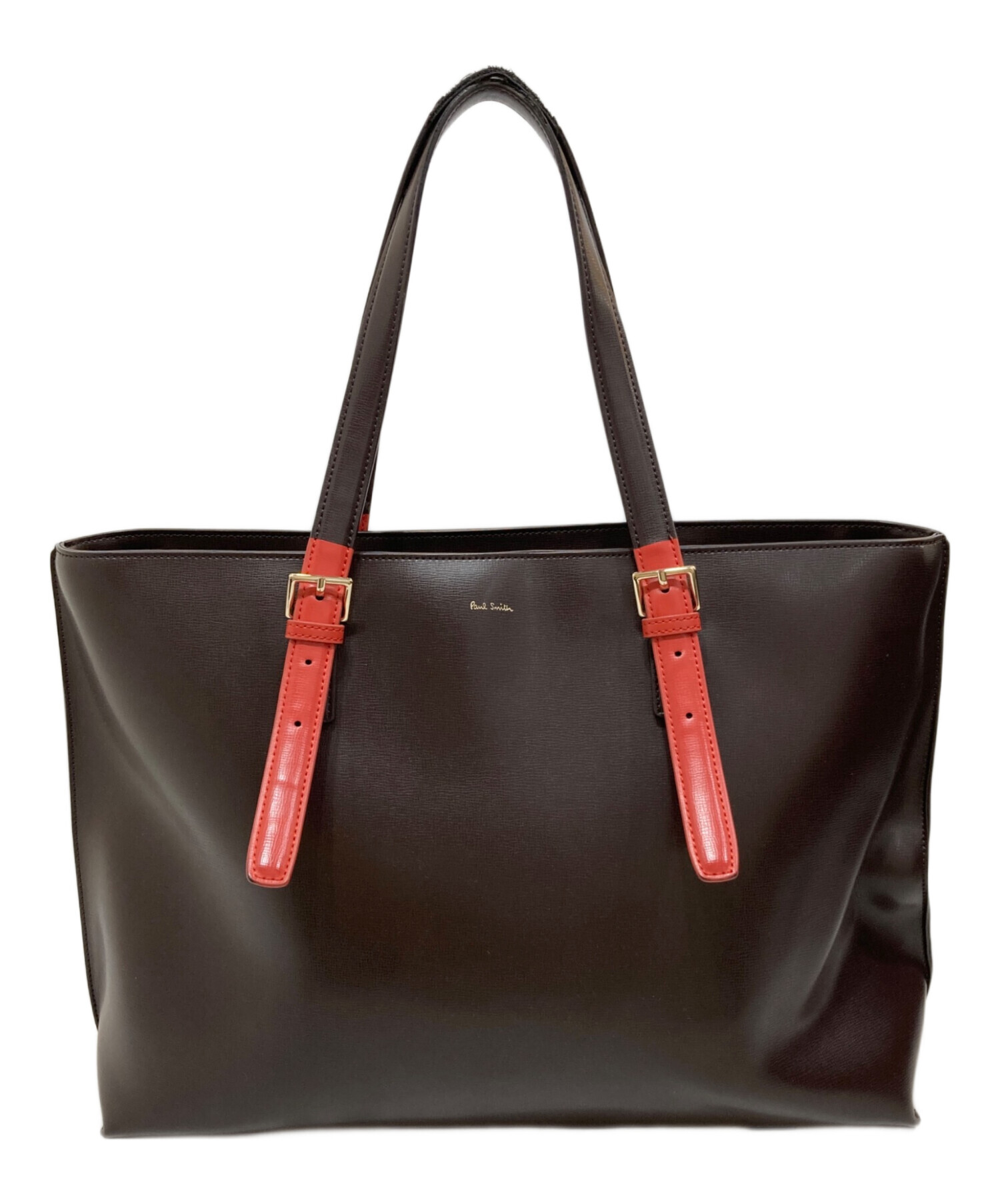 ○ポールスミス・ブリーフ書類カバン・オールレザー・難有り ポール