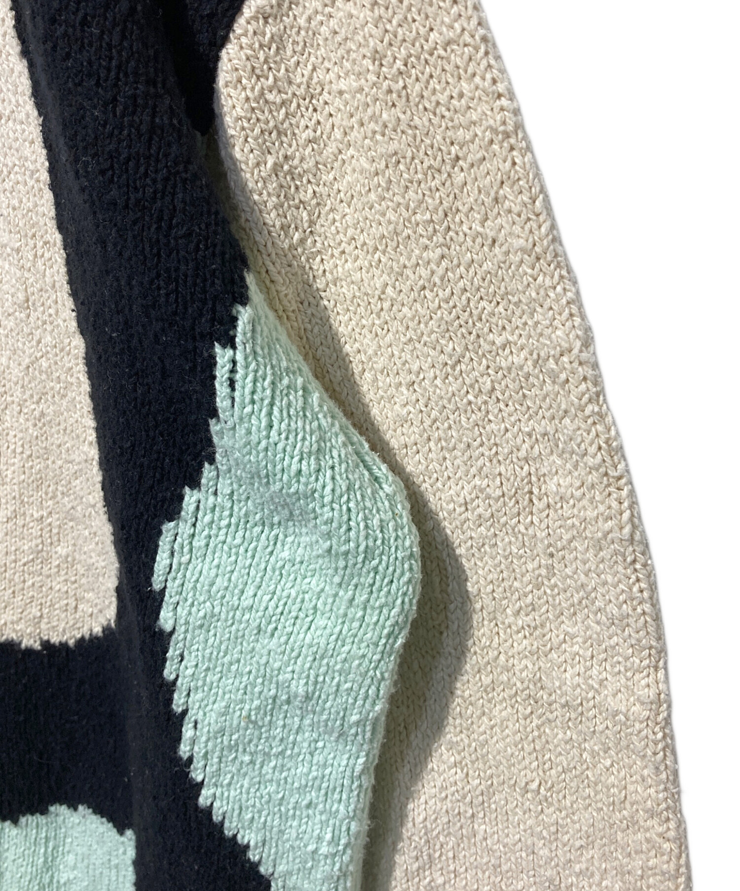 中古・古着通販】YOKE (ヨーク) INTARSIA COTTON SWEATER アイボリー