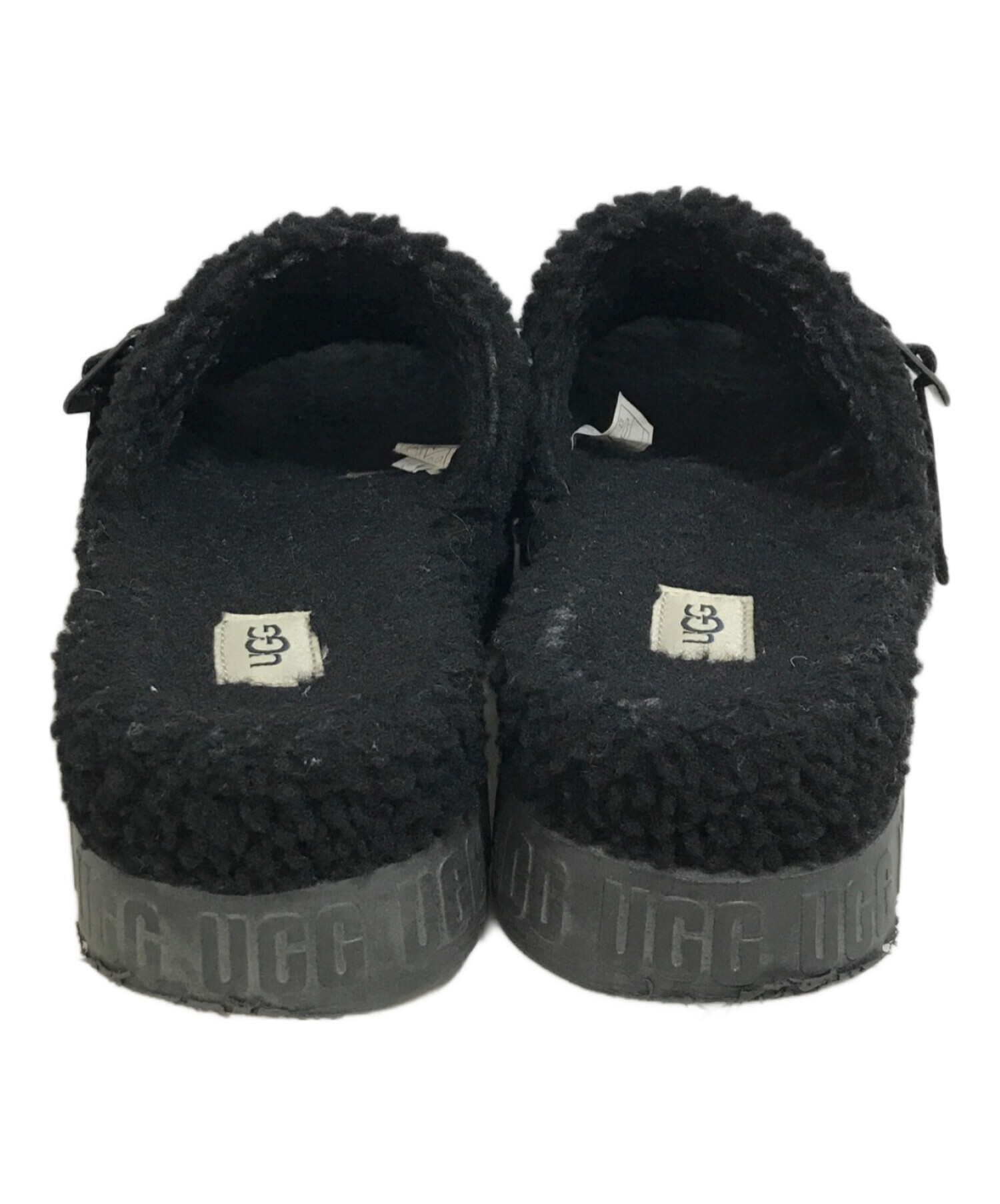 中古・古着通販】UGG (アグ) ファーサンダル ブラック サイズ:25