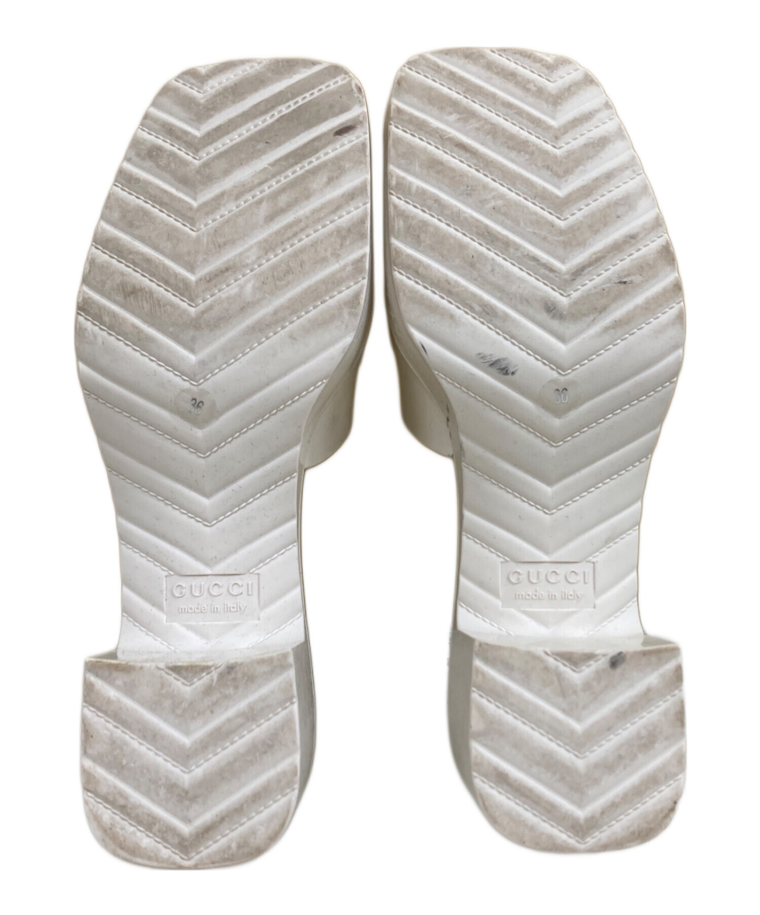 中古・古着通販】GUCCI (グッチ) ラバースライドサンダル ホワイト