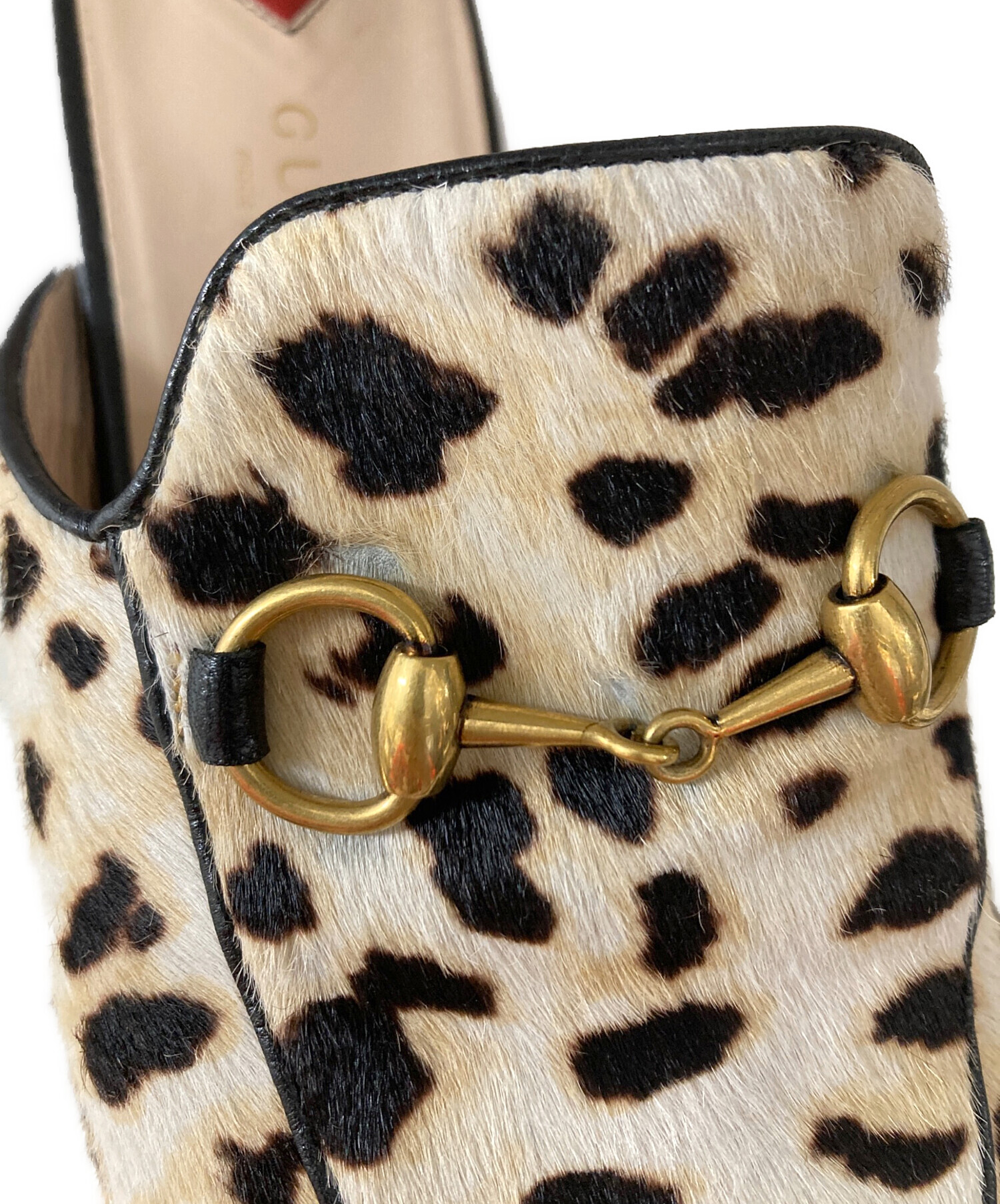 中古・古着通販】GUCCI (グッチ) レオパード柄 ホースビット ハラコ