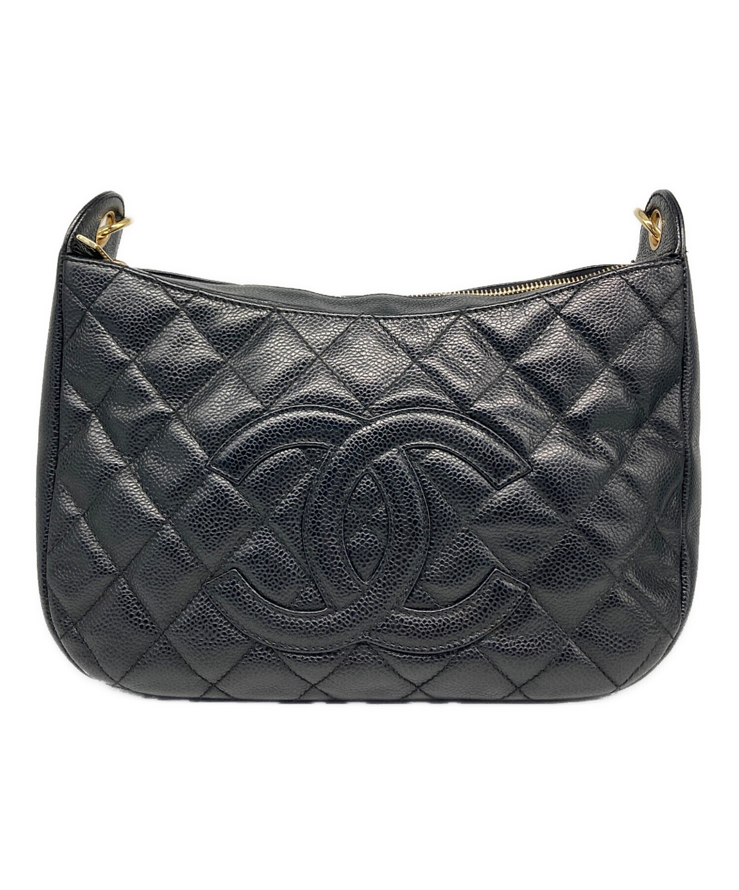 中古・古着通販】CHANEL (シャネル) キャビアスキンチェーンワン