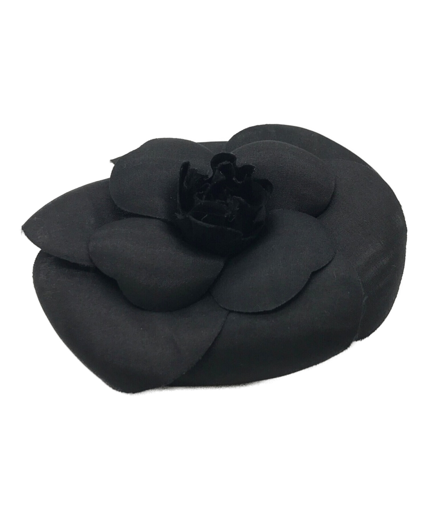 中古・古着通販】CHANEL (シャネル) カメリアブローチ ブラック