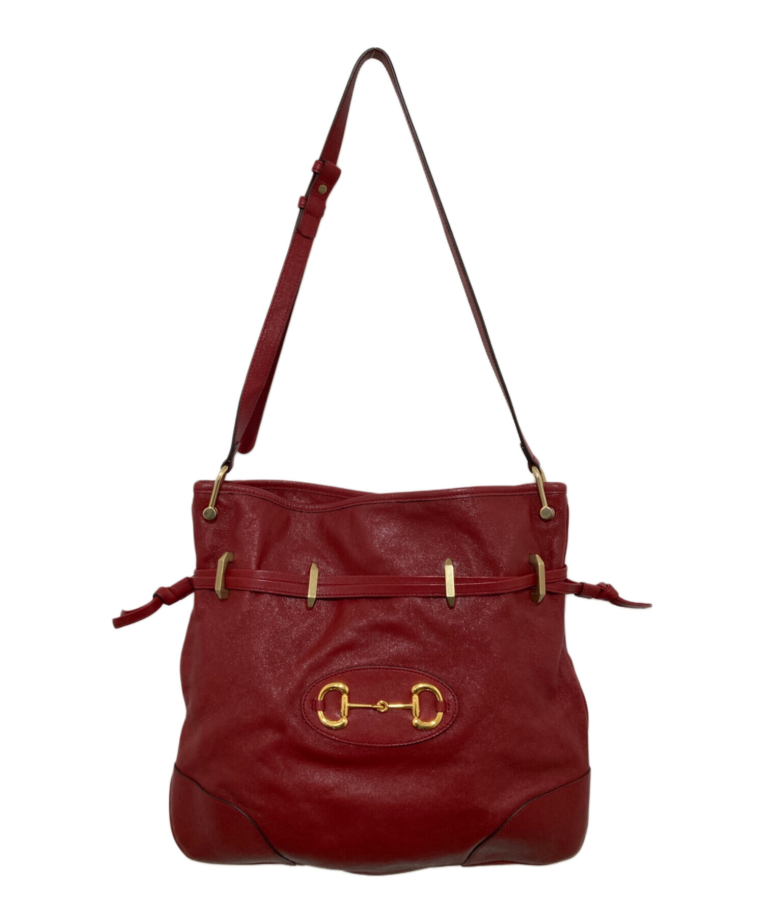 中古・古着通販】GUCCI (グッチ) ホースビットレザーショルダーバッグ