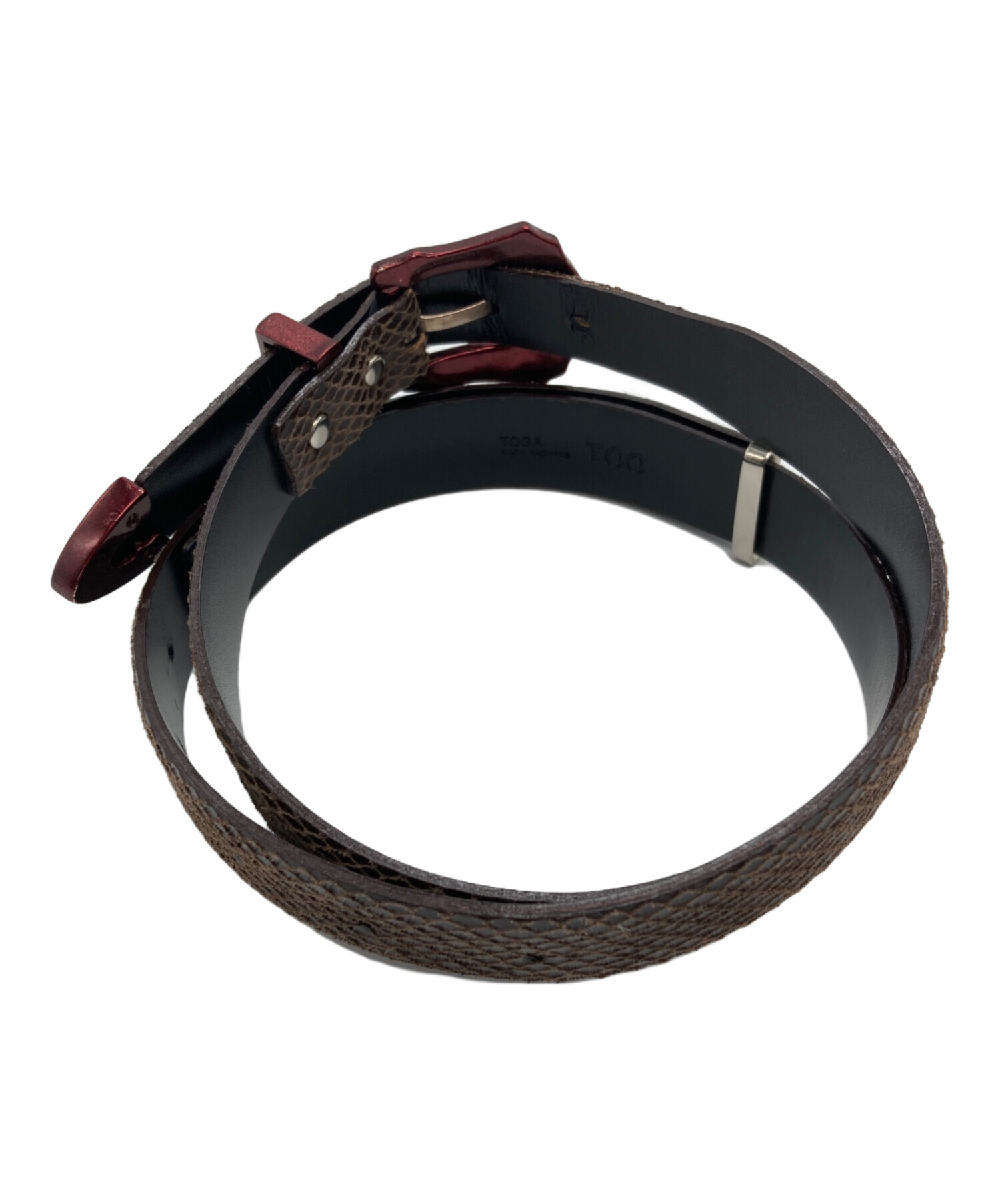 s*認様 TOGA l leather narrow belt TOGA TOO / METAL LEATHER NARROW