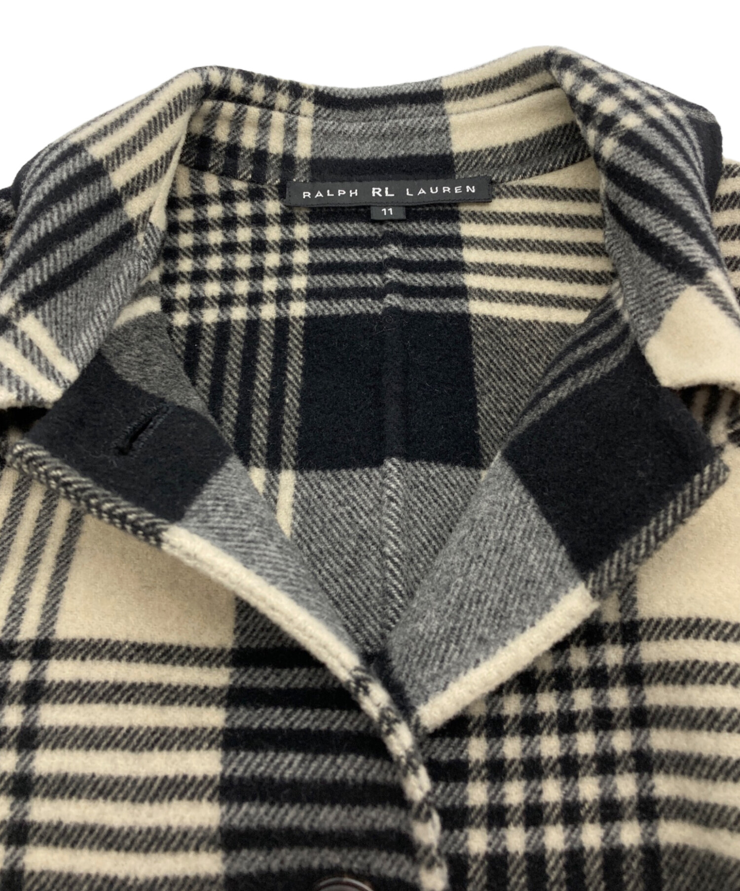 中古・古着通販】RALPH LAUREN (ラルフローレン) チェックウールコート