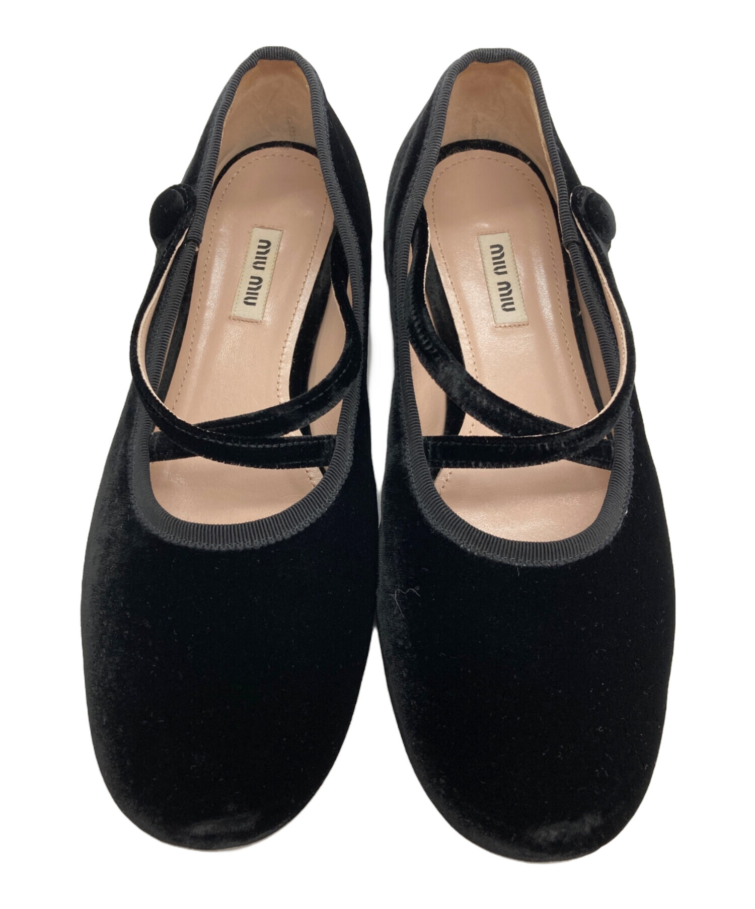 中古・古着通販】MIU MIU (ミュウミュウ) ベロアストラップ バレエ