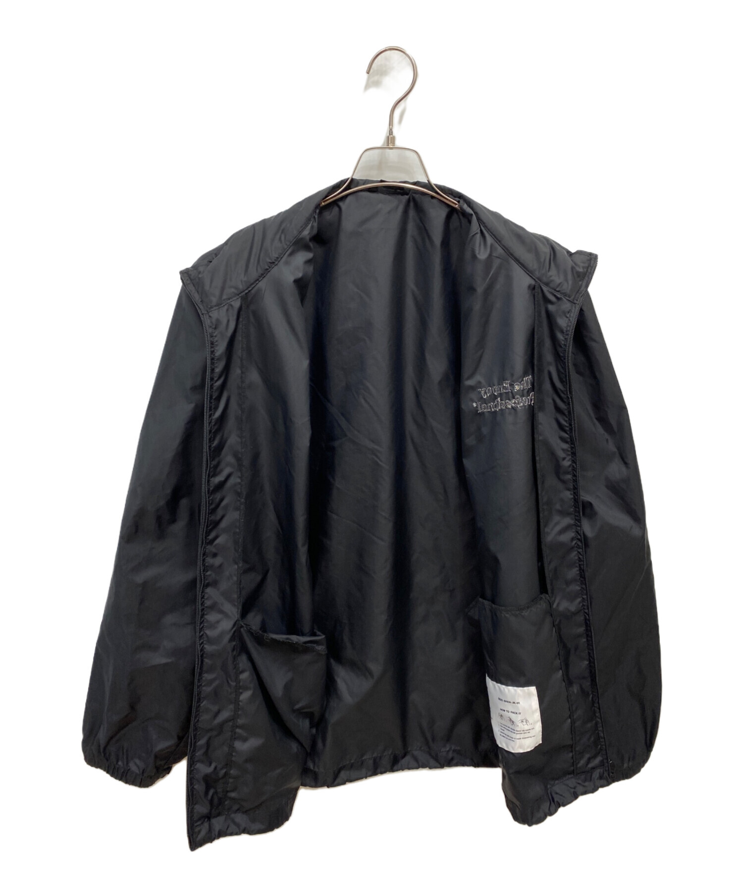 中古・古着通販】ENNOY (エンノイ) PACKABLE NYLON JAKCKET ブラック