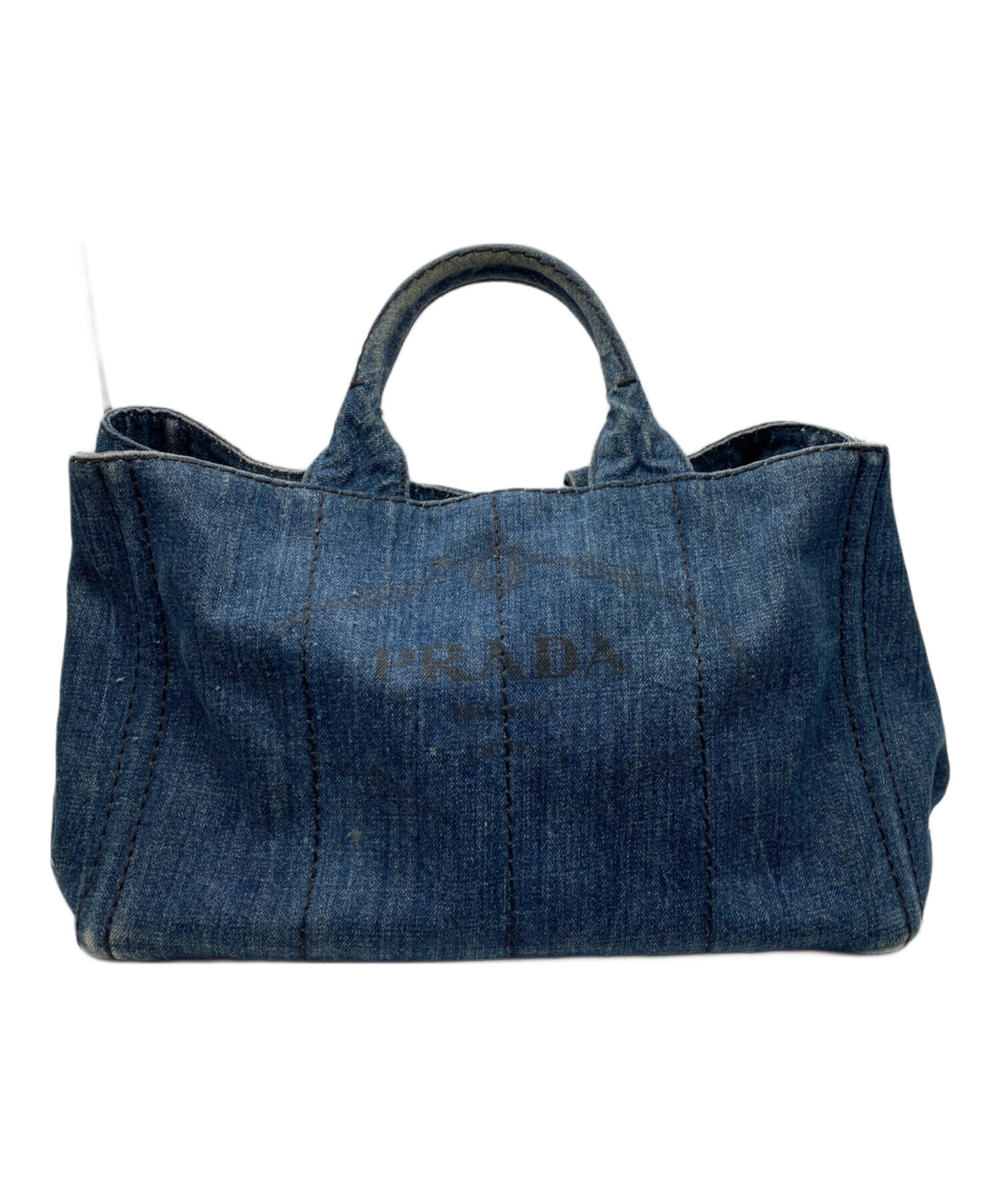 中古・古着通販】PRADA (プラダ) カナパ/デニムトートバッグ ブルー