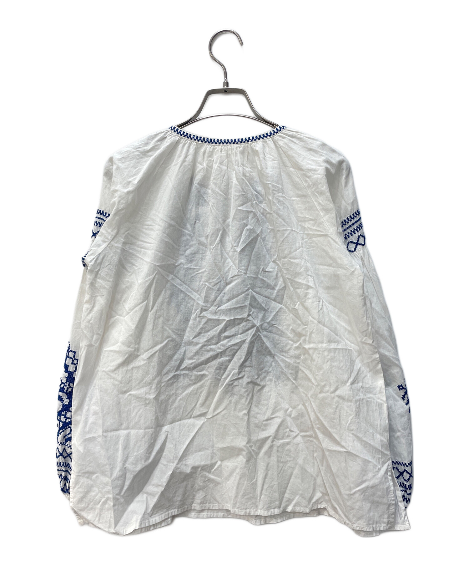 中古・古着通販】sara mallika (サラマリカ) 刺繍ブラウス ホワイト