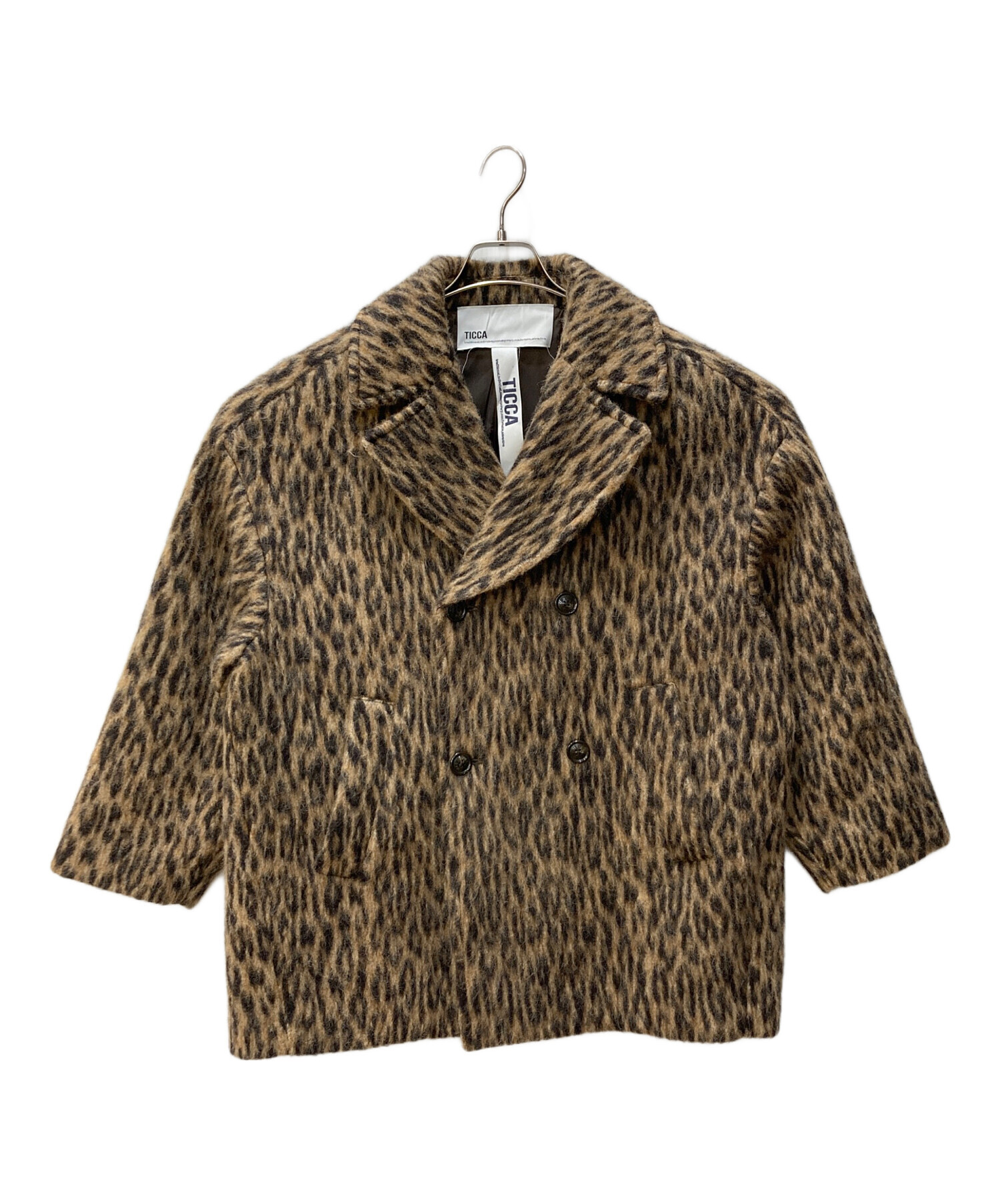 中古・古着通販】ticca (ティッカ) レオパードシャギーピーコート