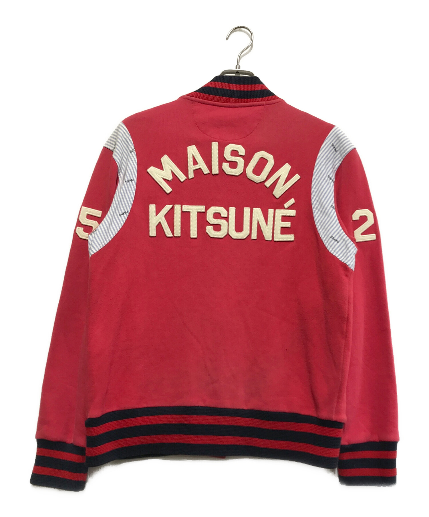 中古・古着通販】MAISON KITSUNE (メゾンキツネ) スタジャン レッド