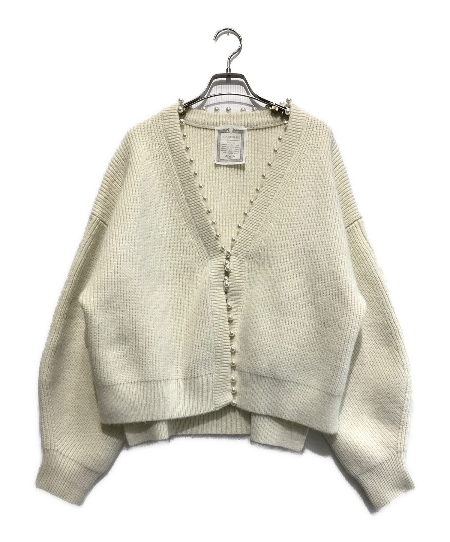 中古・古着通販】BEARDSLEY (ビアズリー) パールニットカーディガン