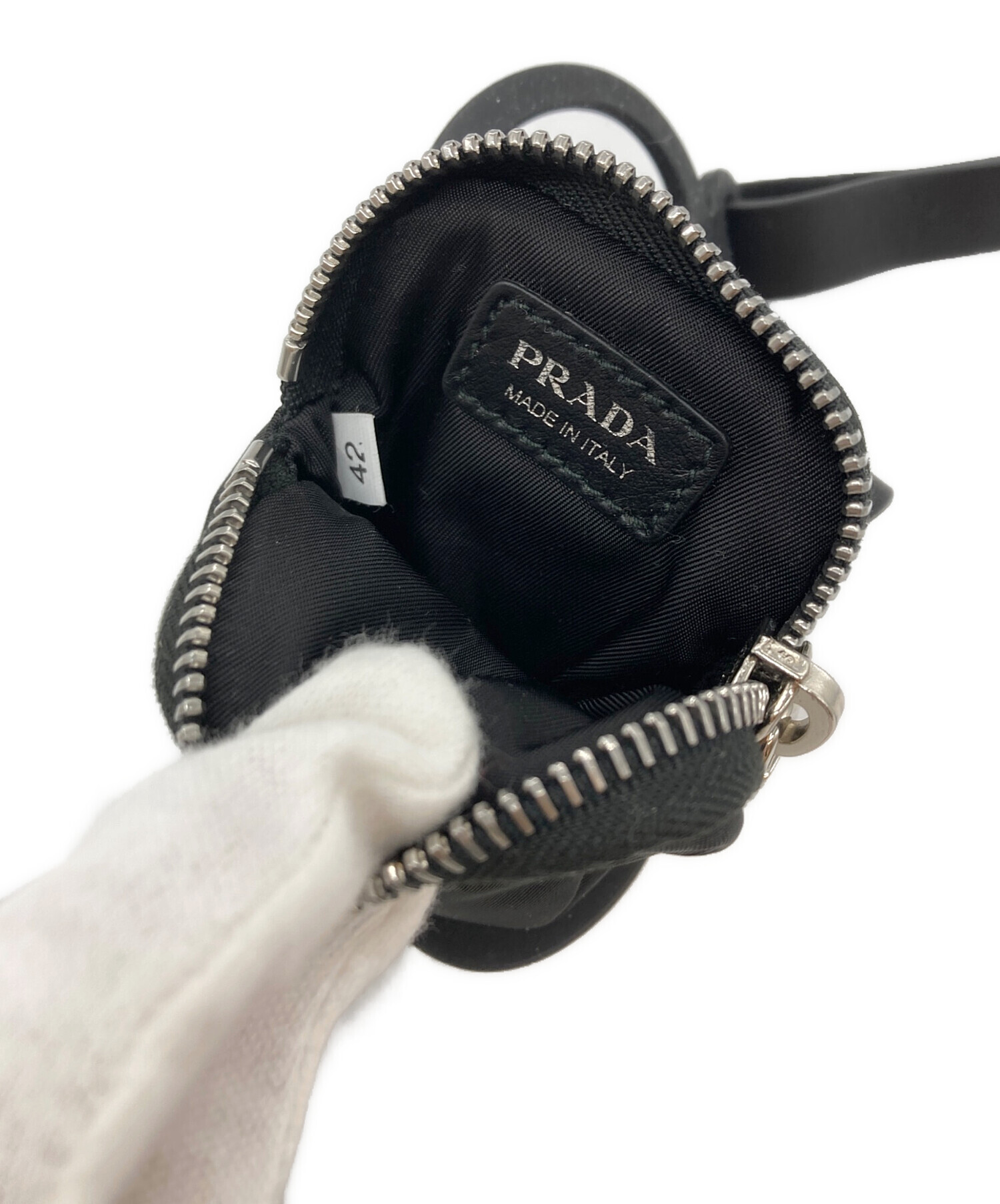 中古・古着通販】PRADA (プラダ) スマホショルダーストラップ ブラック