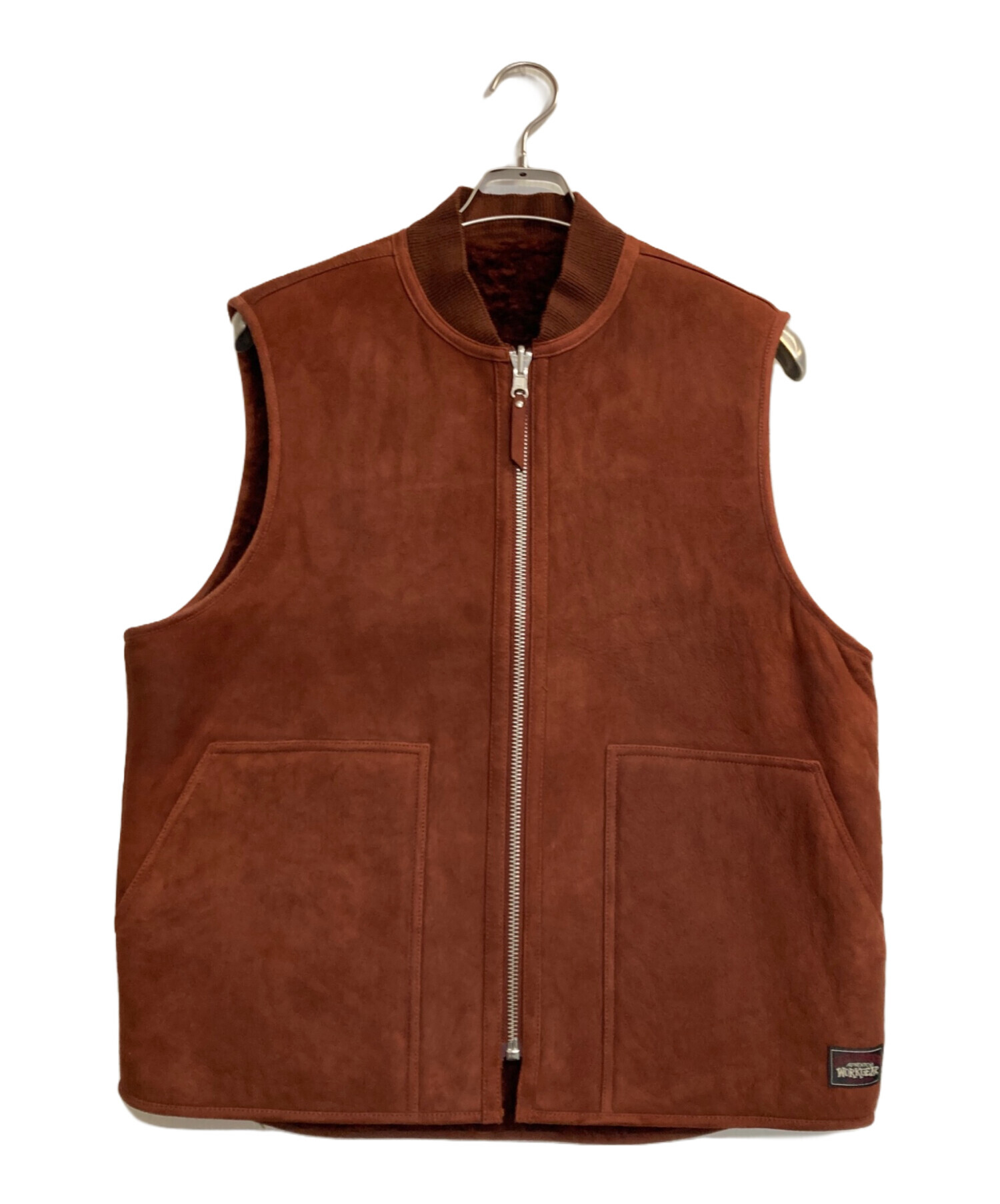 中古・古着通販】stussy workgear (---) リバーシブルムートンベスト