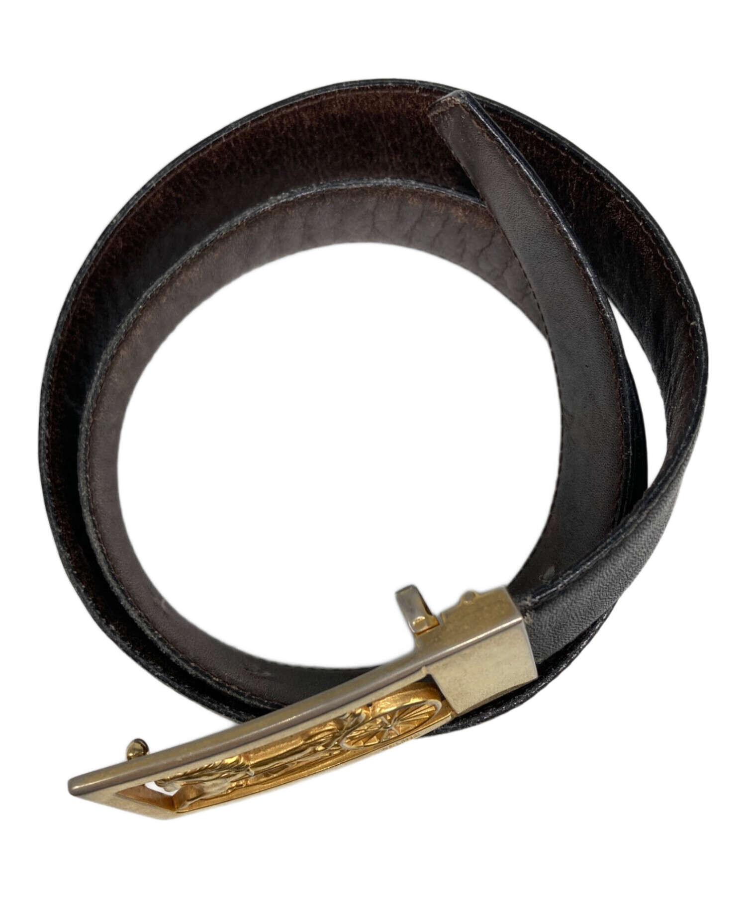 中古・古着通販】CELINE (セリーヌ) 馬車バックルレザーベルト