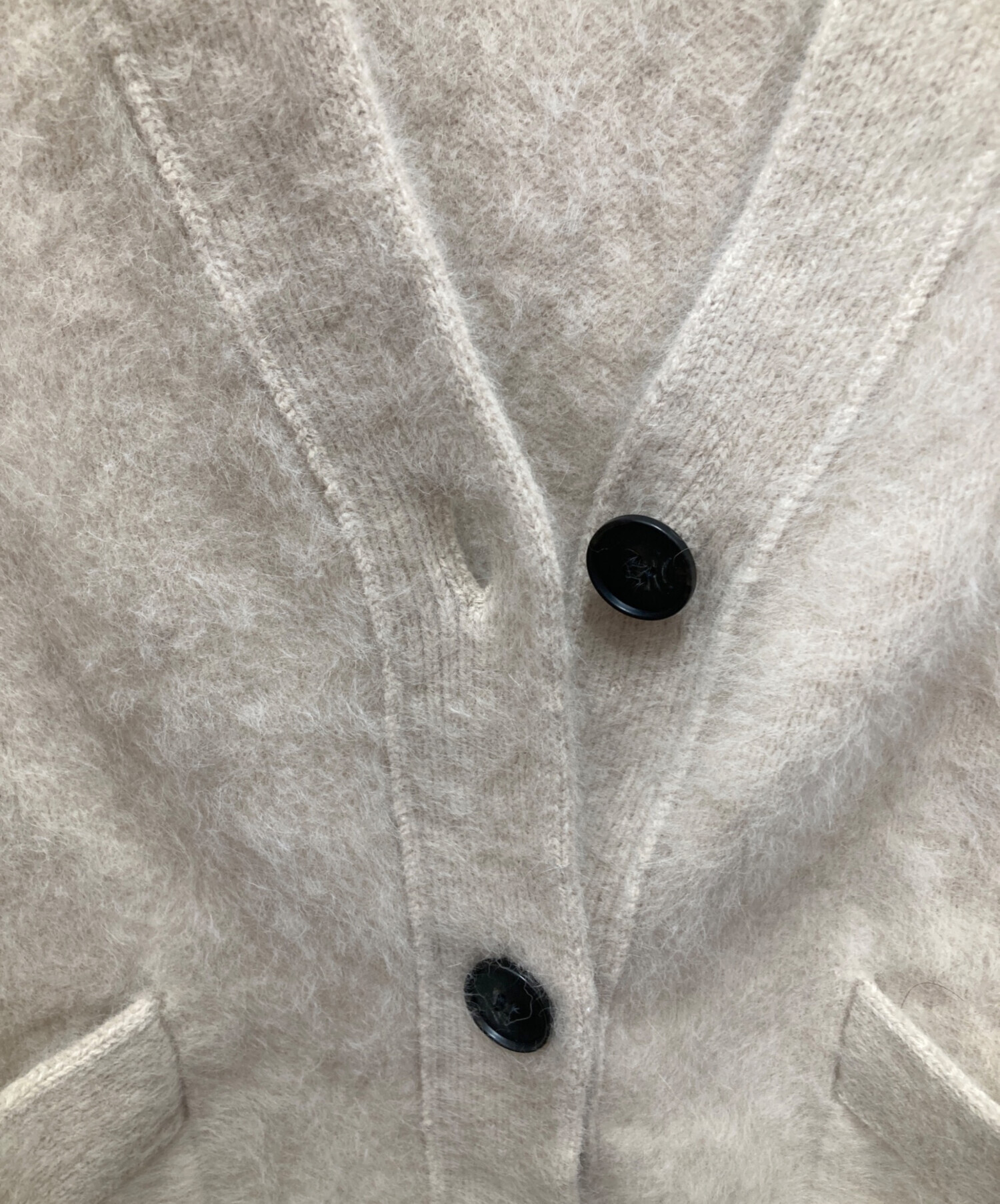 中古・古着通販】OHGA (オオガ) ラクーンカーディガン ベージュ サイズ