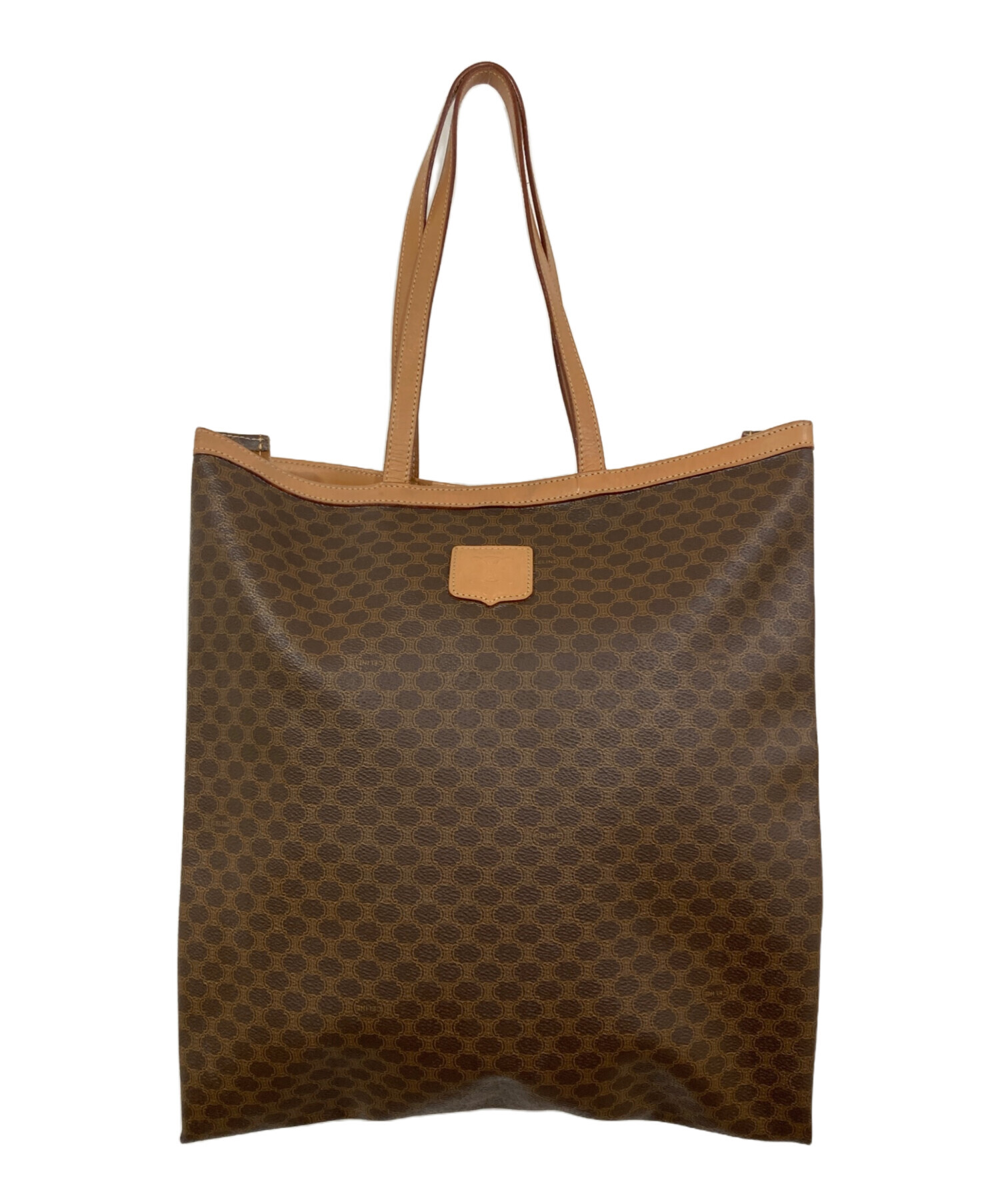 中古・古着通販】CELINE (セリーヌ) マカダム柄トートバッグ ブラウン