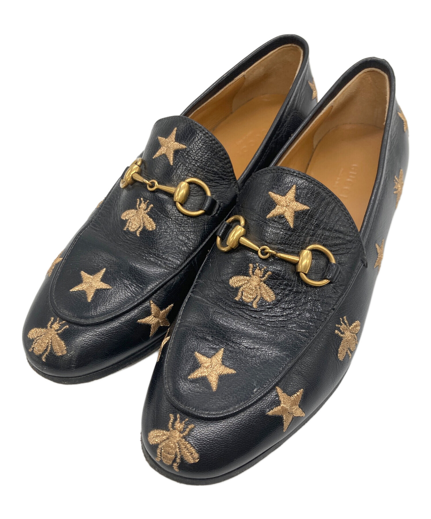 中古・古着通販】GUCCI (グッチ) ビー刺繍ホースビットローファー