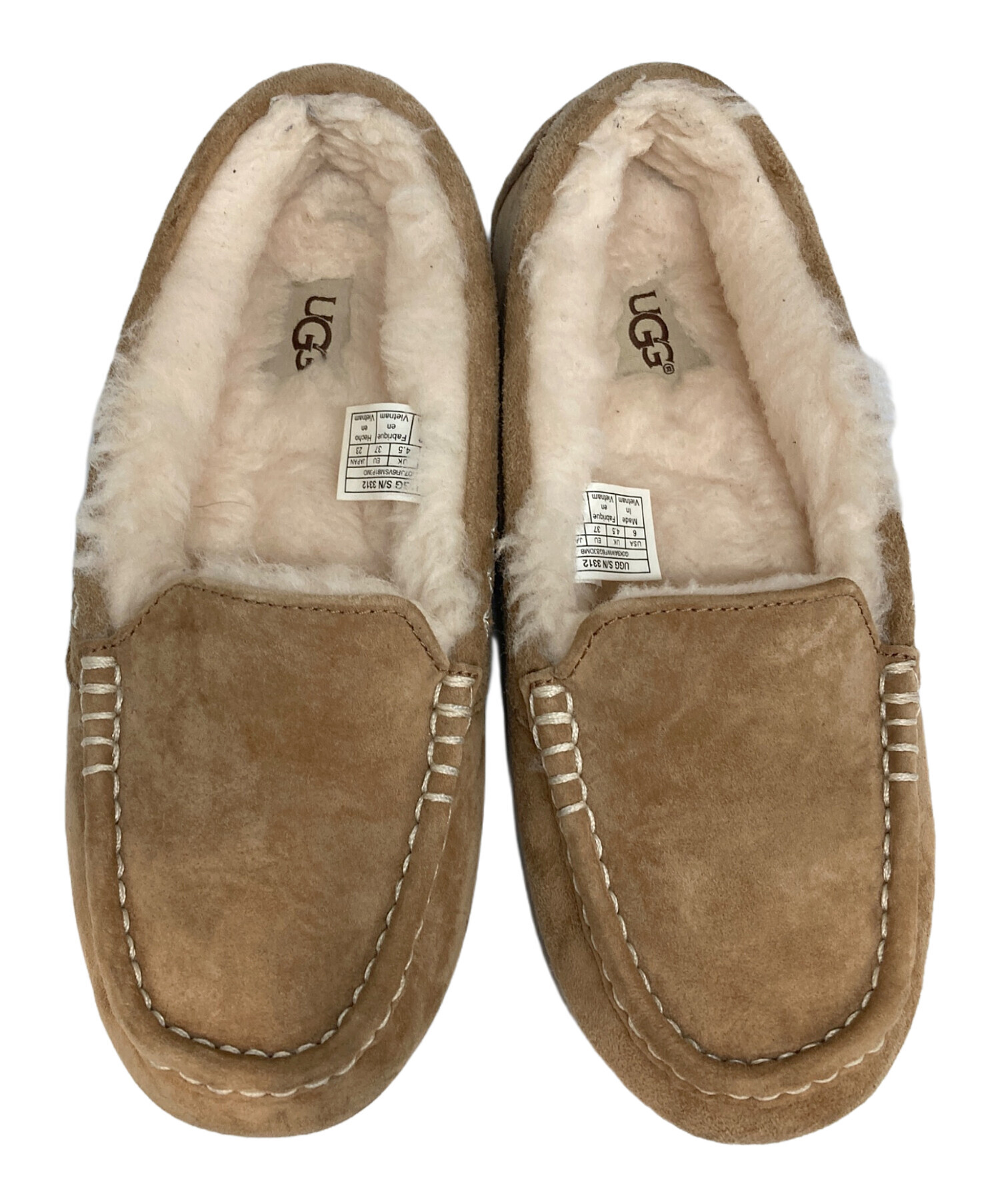 中古・古着通販】UGG (アグ) モカシンシューズ ブラウン サイズ:23