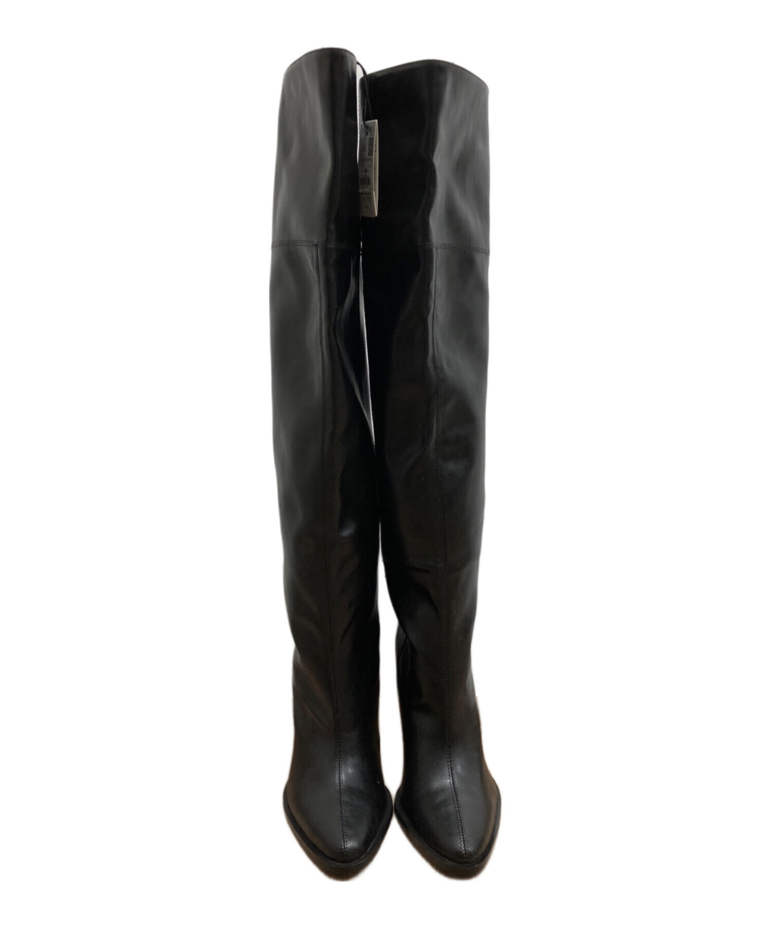 中古・古着通販】ZARA (ザラ) ハイヒールロングブーツ ブラック サイズ