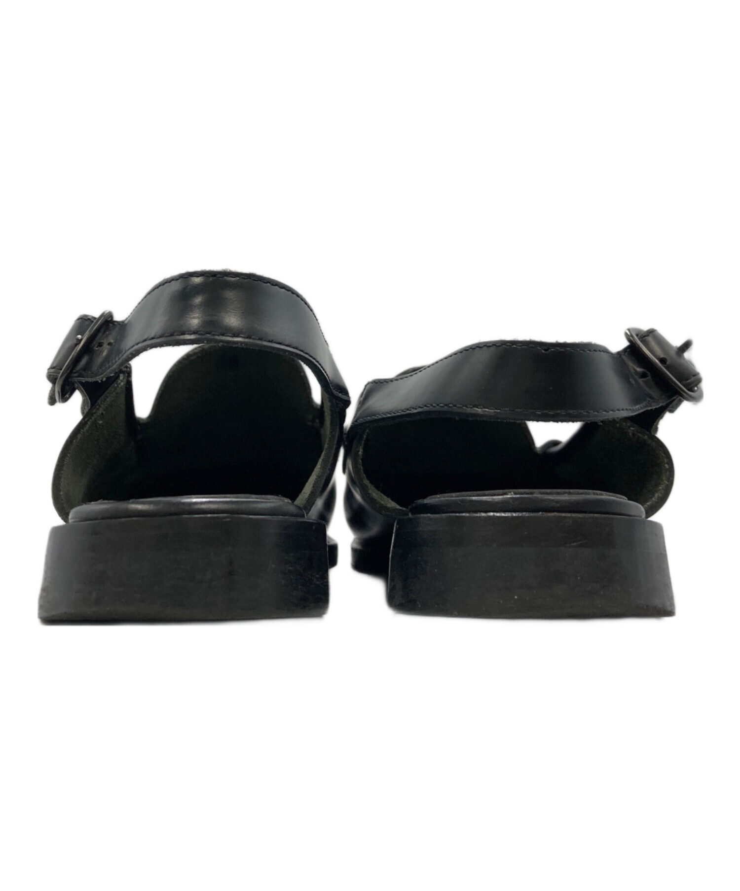 中古・古着通販】HEREU (ヘリュー) スリングバックローファー ブラック