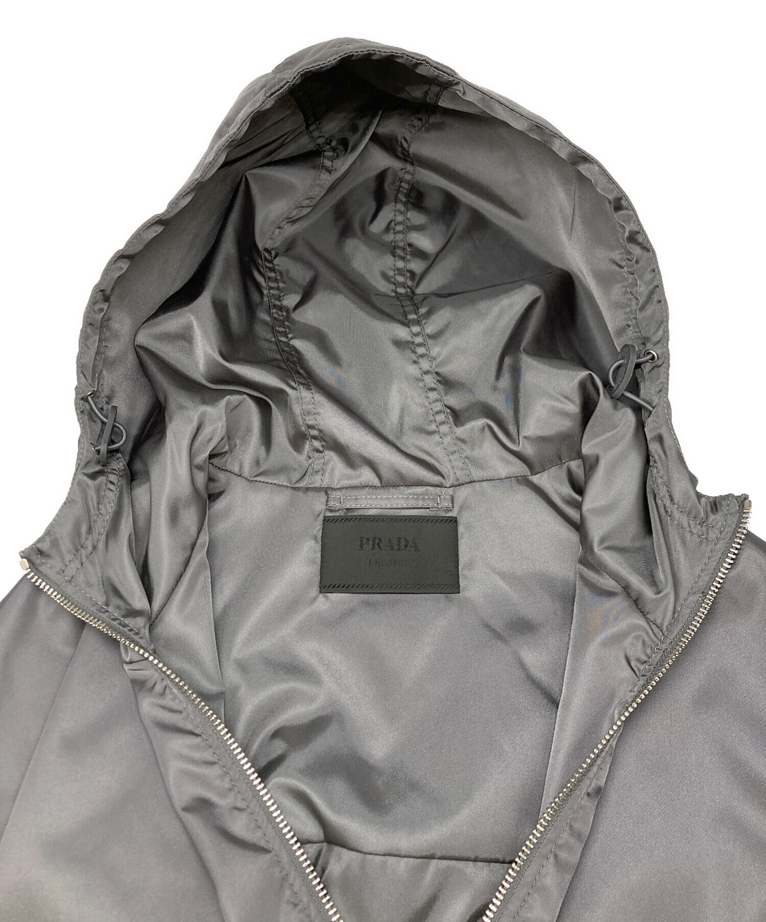 中古・古着通販】PRADA (プラダ) ナイロンアノラックジャケット グレー